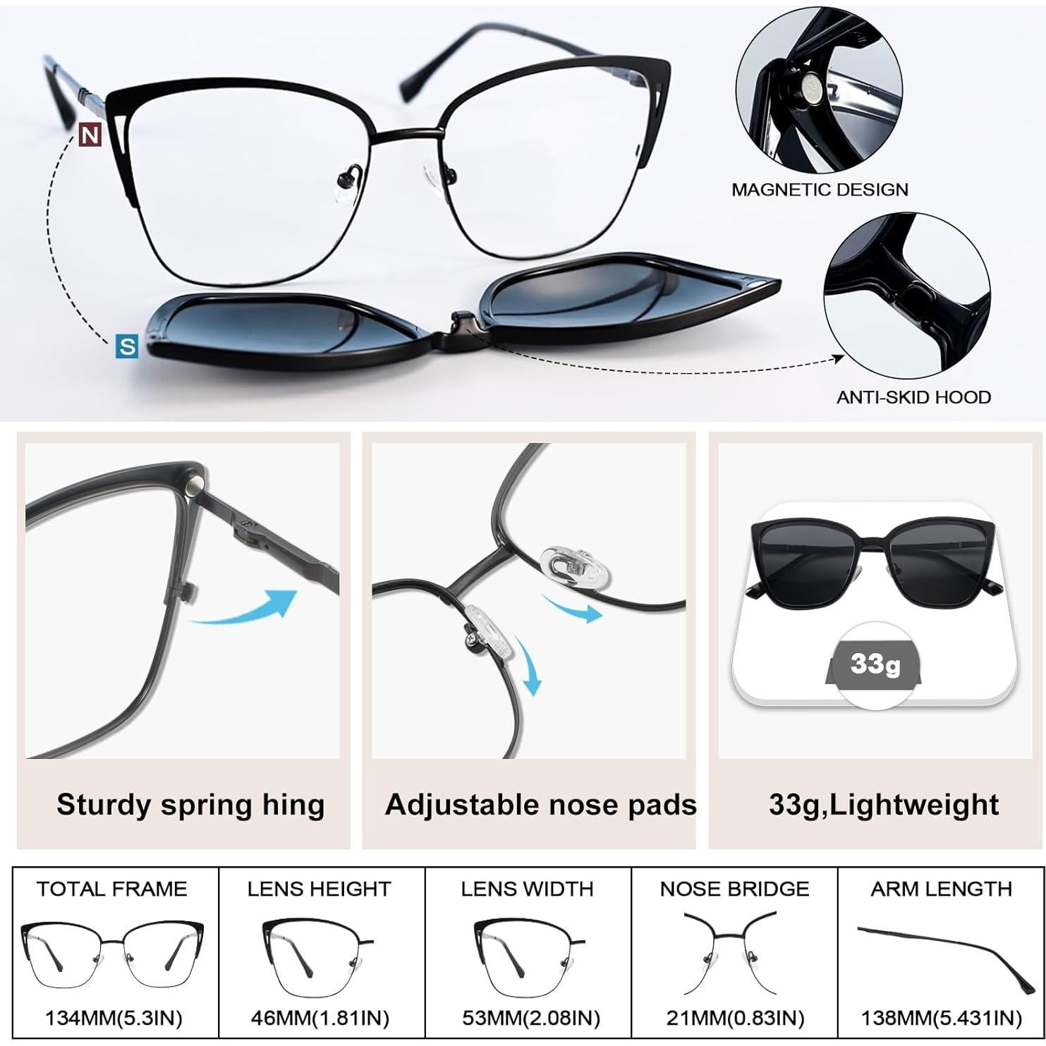 Gafas de Sol Magnéticas de Lectura OCCI CHIARI 1.0x Polarizadas