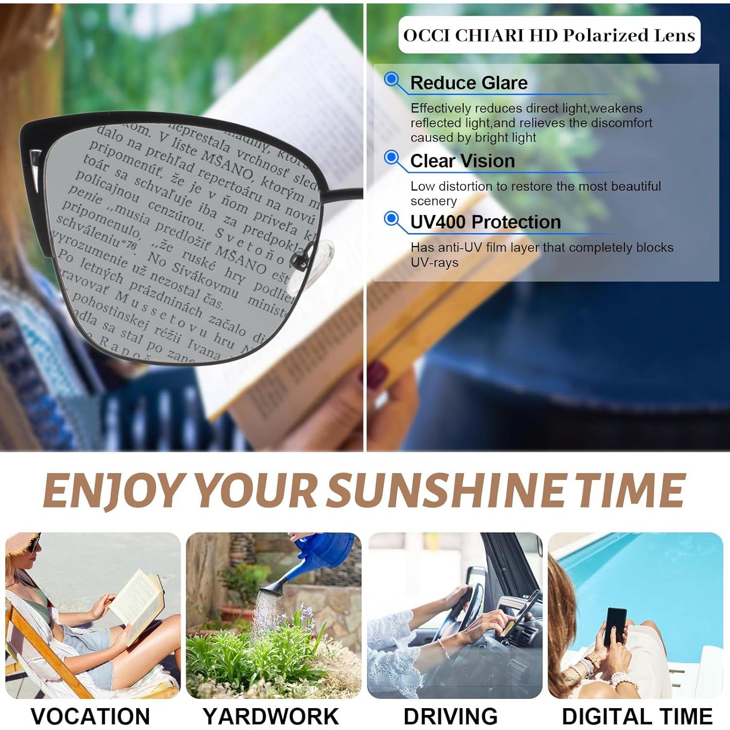 Gafas de Sol Magnéticas de Lectura OCCI CHIARI 1.0x Polarizadas