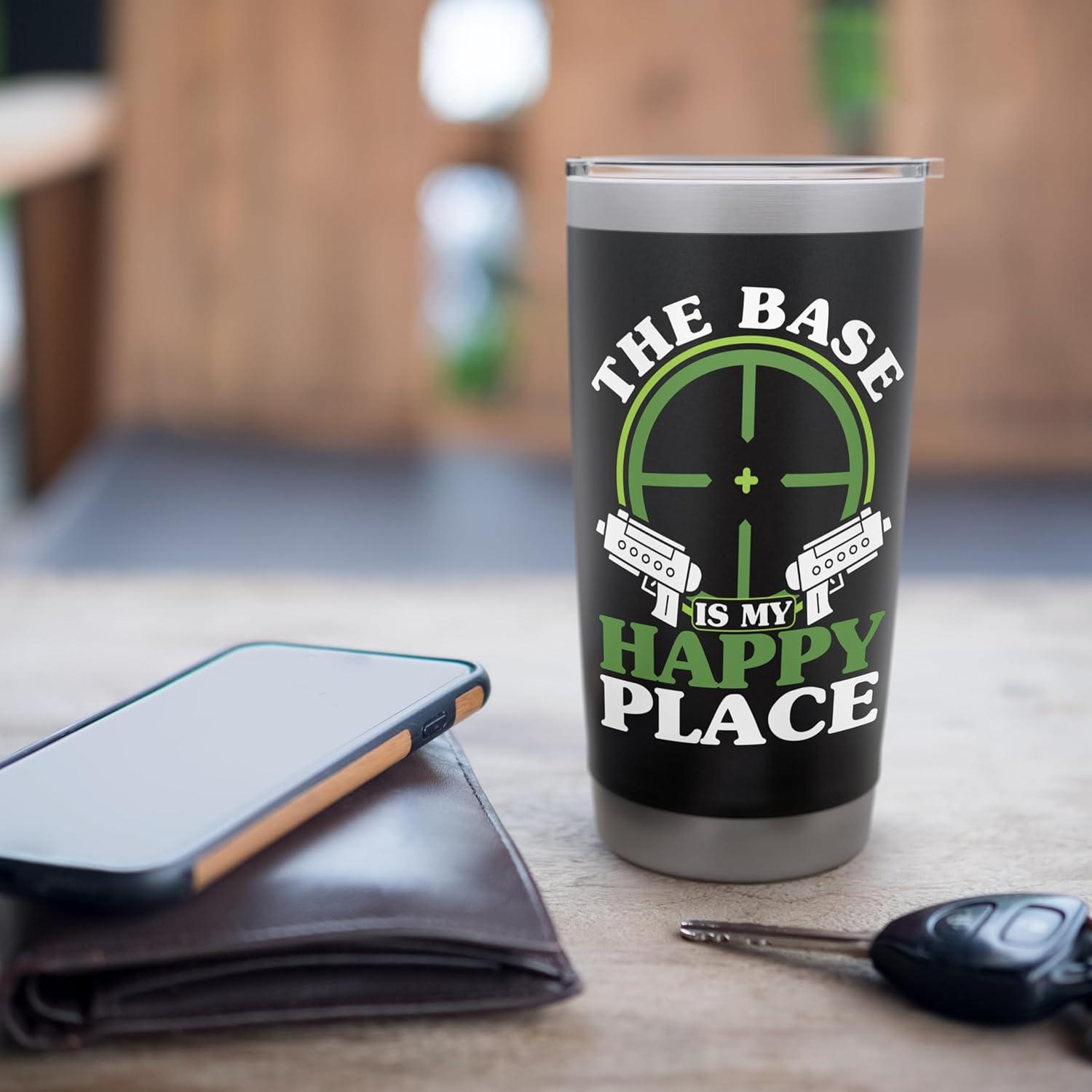 Vaso Aislado de Acero Inoxidable 20 oz Favores de Fiesta Laser Tag