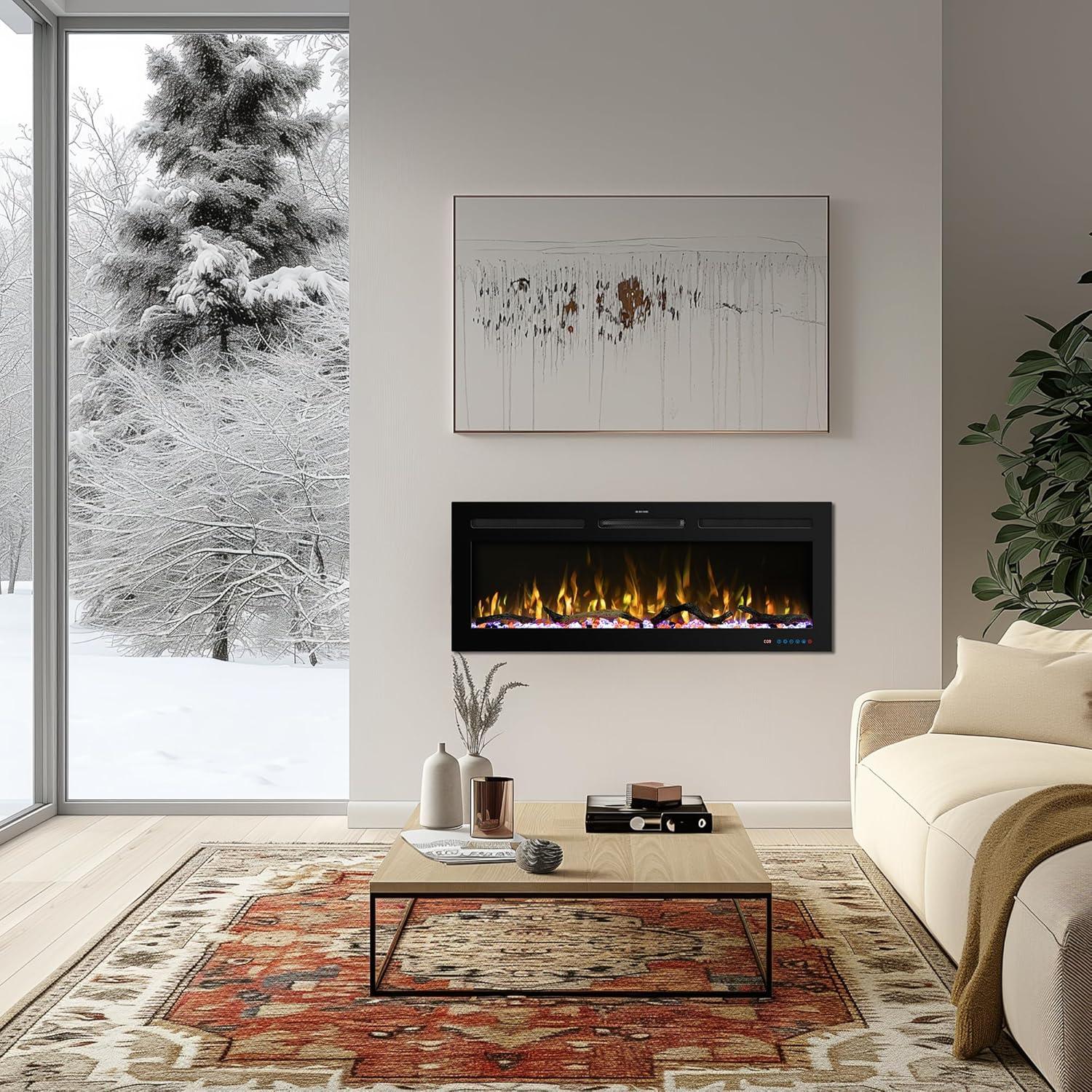 Chimenea Eléctrica WiFi Velaychimney 83.82 cm 1500W Control APP