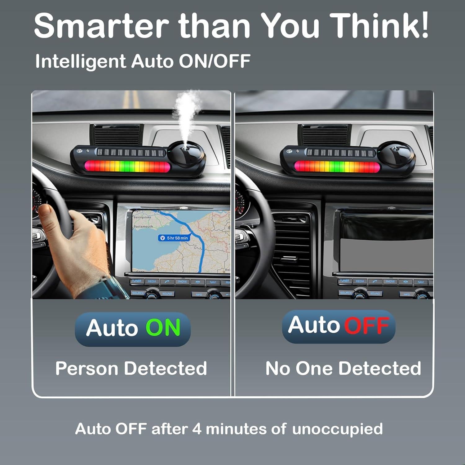 Ambientador de coche Treligate G13 con difusor y luz LED