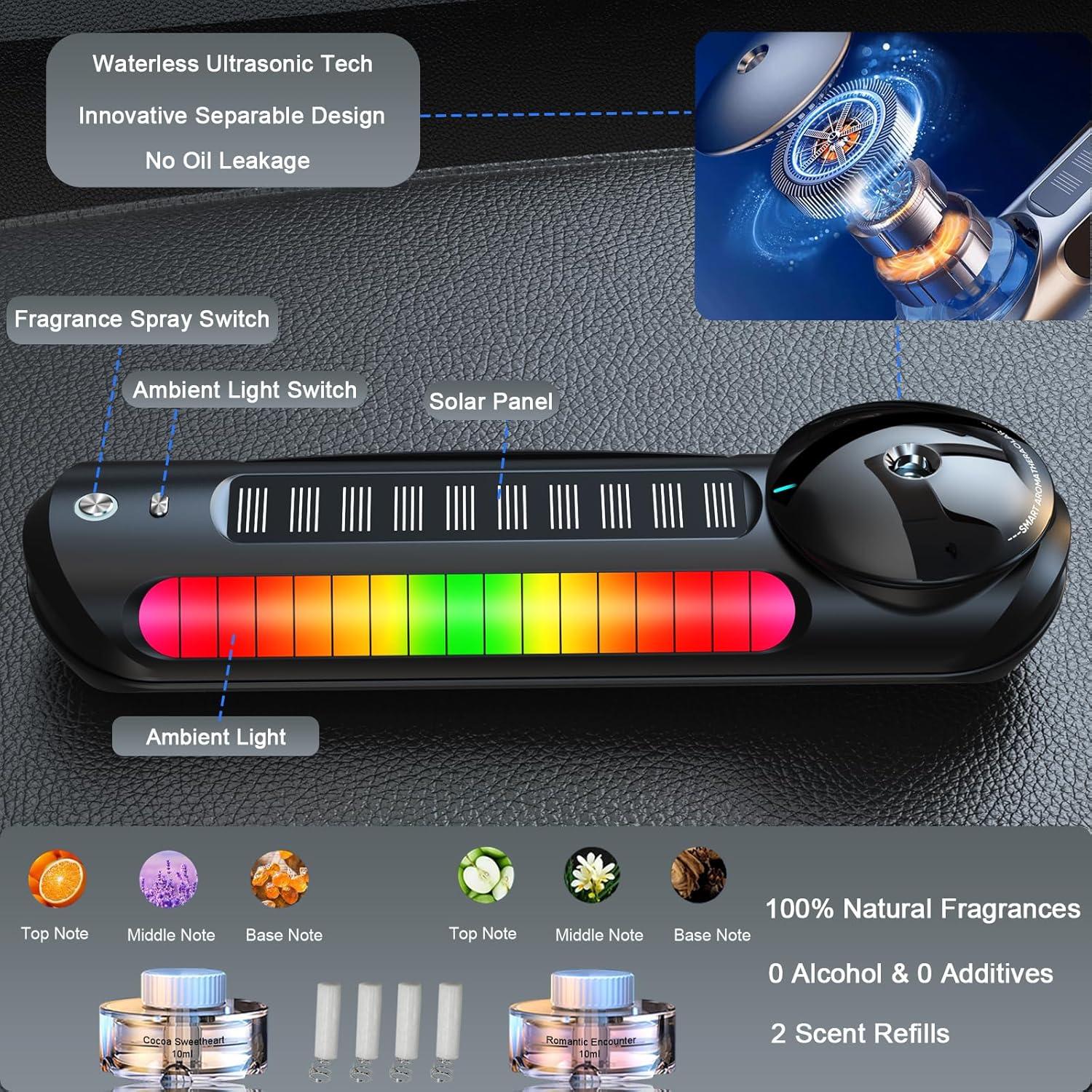 Ambientador de coche Treligate G13 con difusor y luz LED