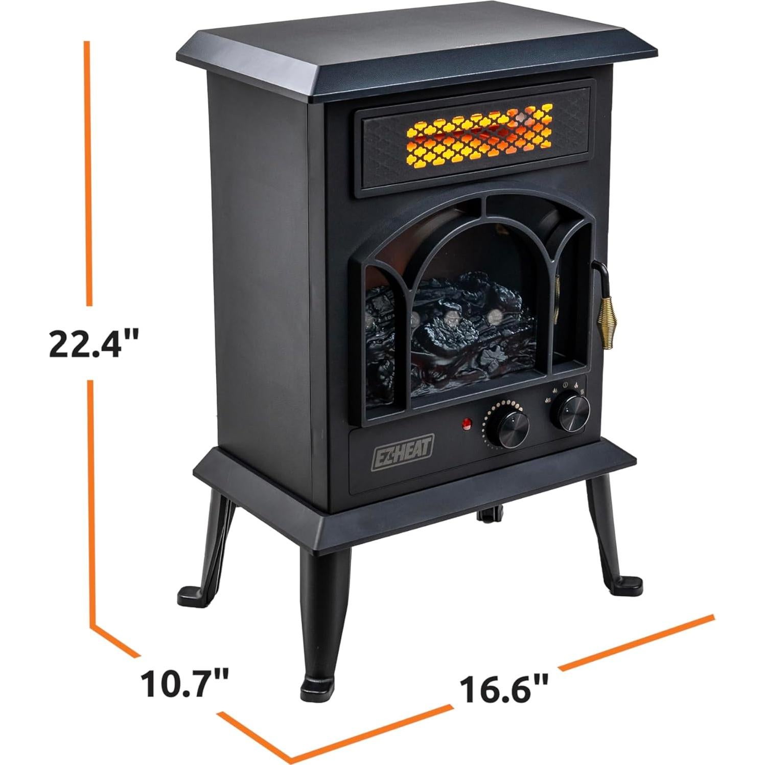 Calefactor Eléctrico EZ-HEAT 1500W con Efecto Llama 3D
