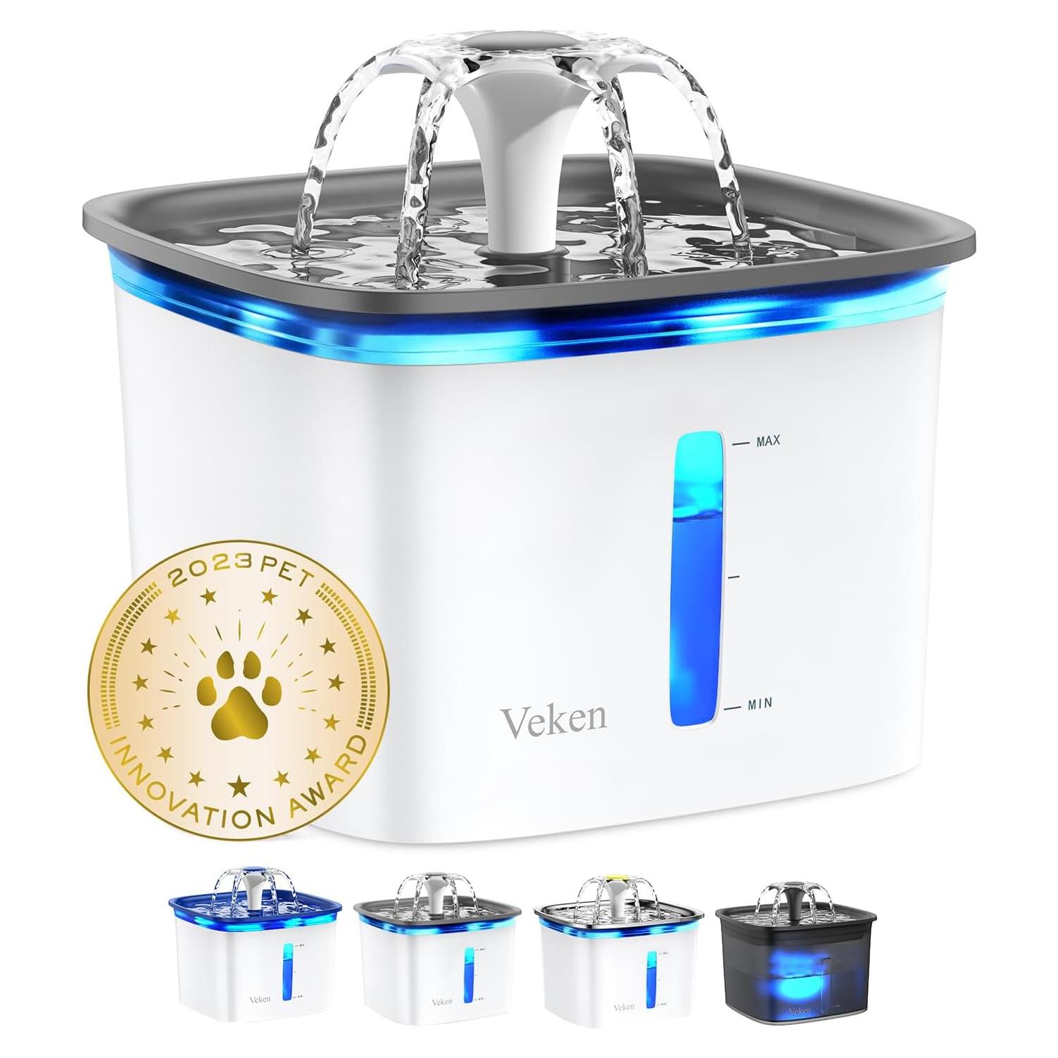 Fuente de Agua Veken 2.8L para Mascotas con Filtros