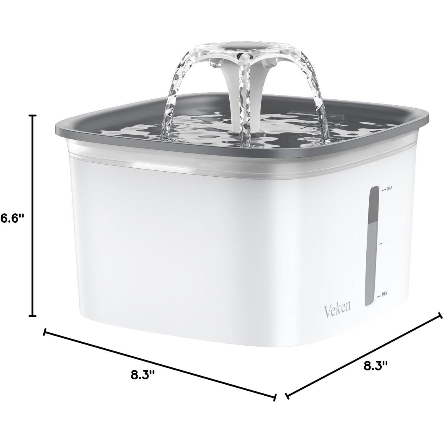 Fuente de Agua Veken 2.8L para Mascotas con Filtros