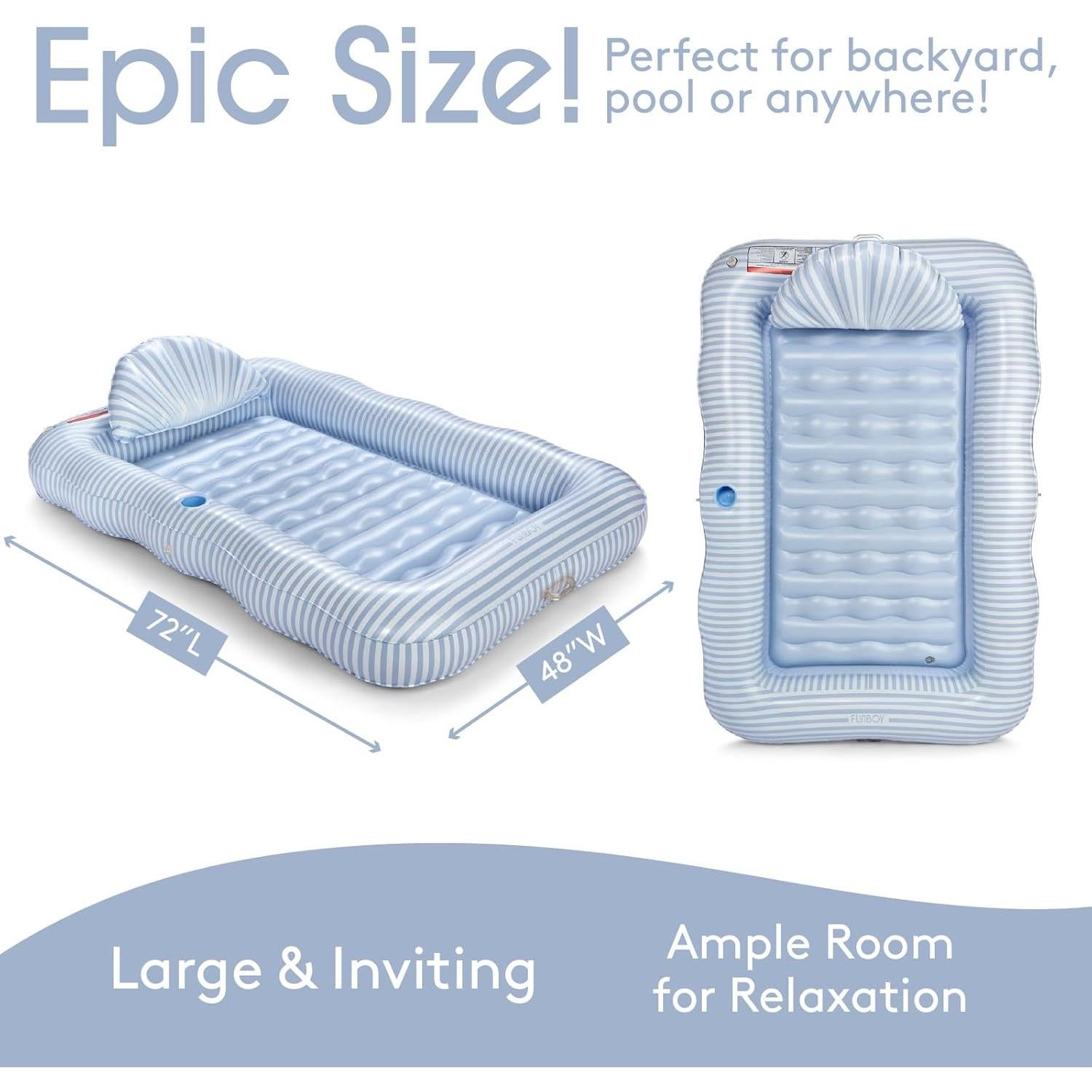 Flotador de Piscina Inflable FUNBOY SUNTAN Azul XL 182.88x121.92cm