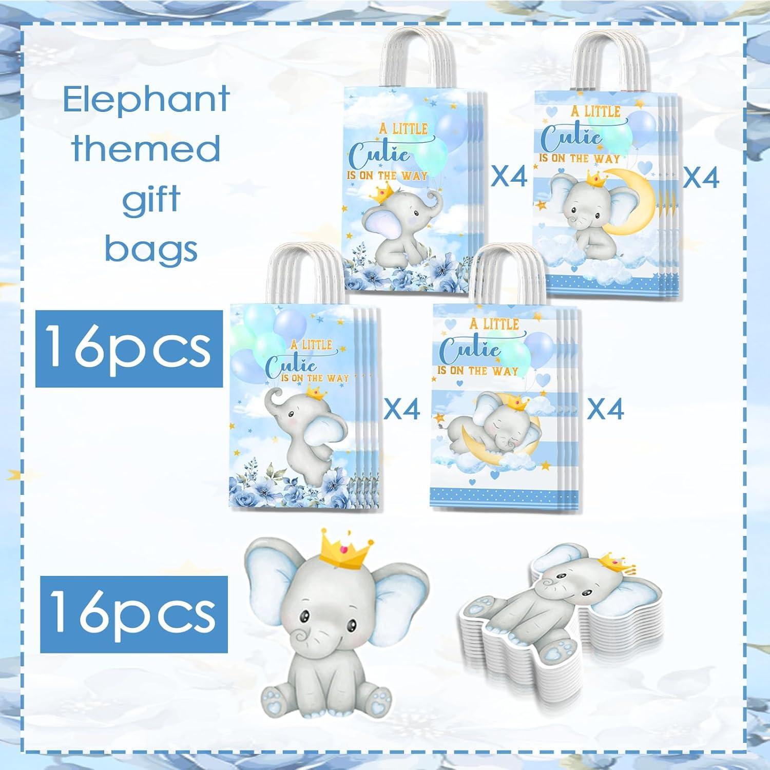 32pcs Bolsas de Regalo Baby Shower Elefante QZCYU 21x15x8cm