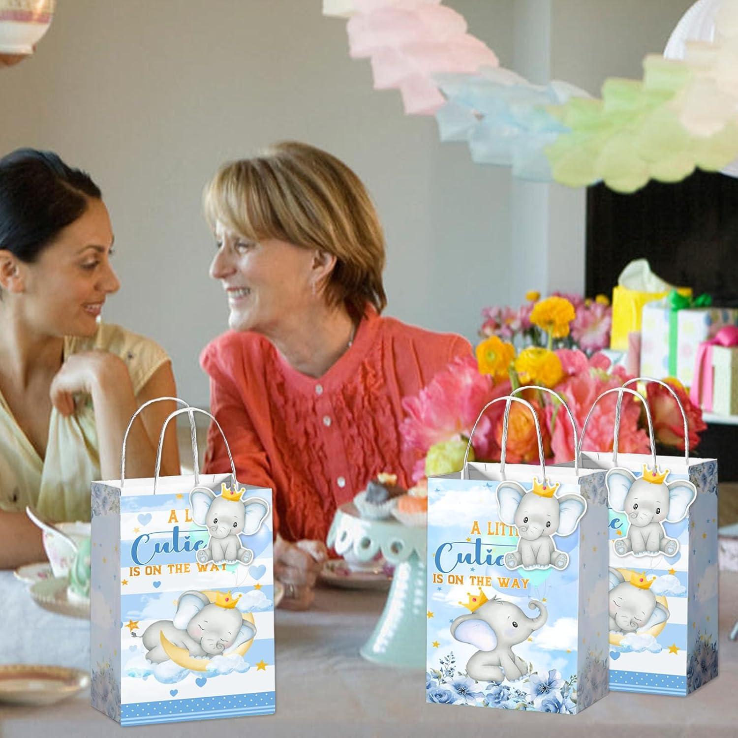32pcs Bolsas de Regalo Baby Shower Elefante QZCYU 21x15x8cm