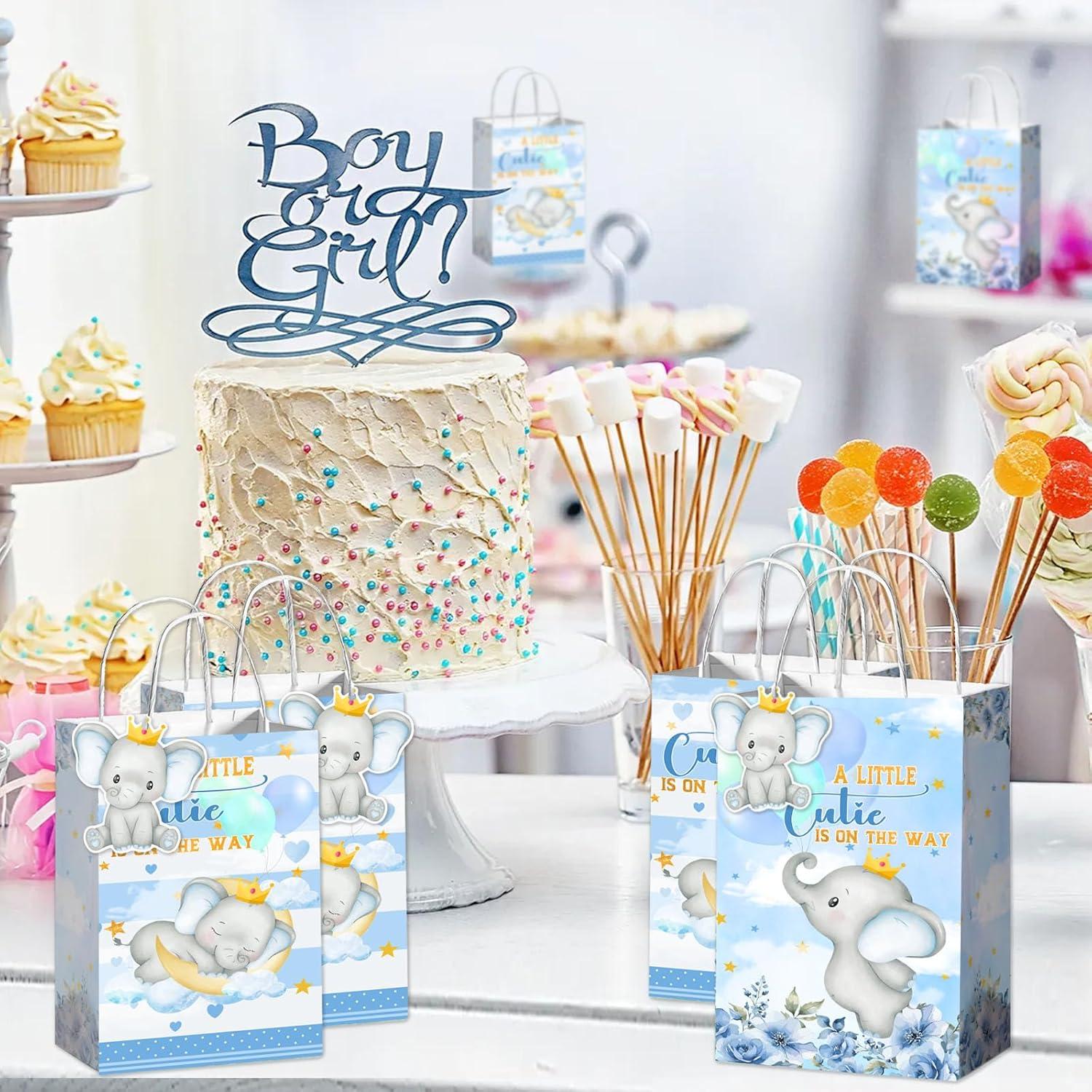 32pcs Bolsas de Regalo Baby Shower Elefante QZCYU 21x15x8cm