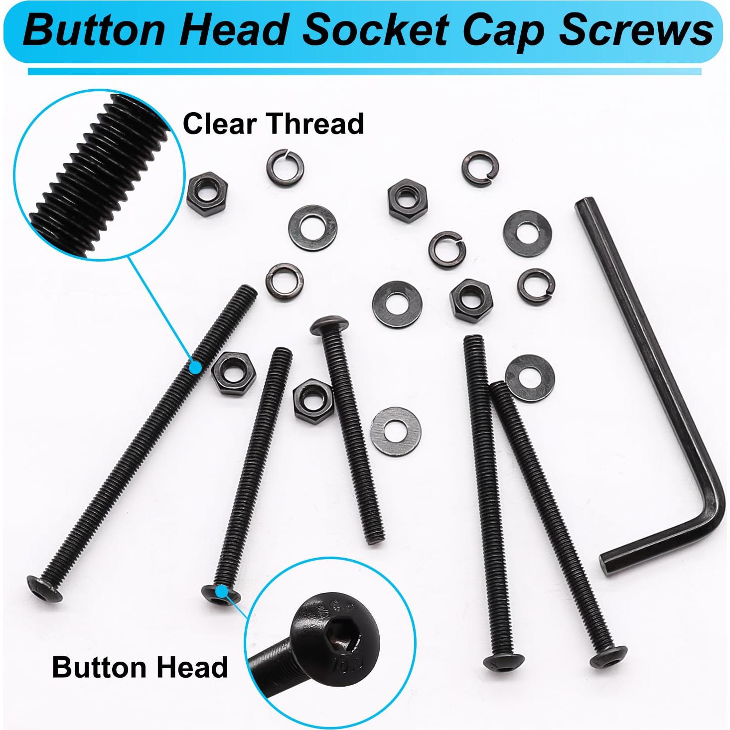 Kit 420PCS Tornillos M3 Hexagonales con Tuercas y Arandelas Bemaka