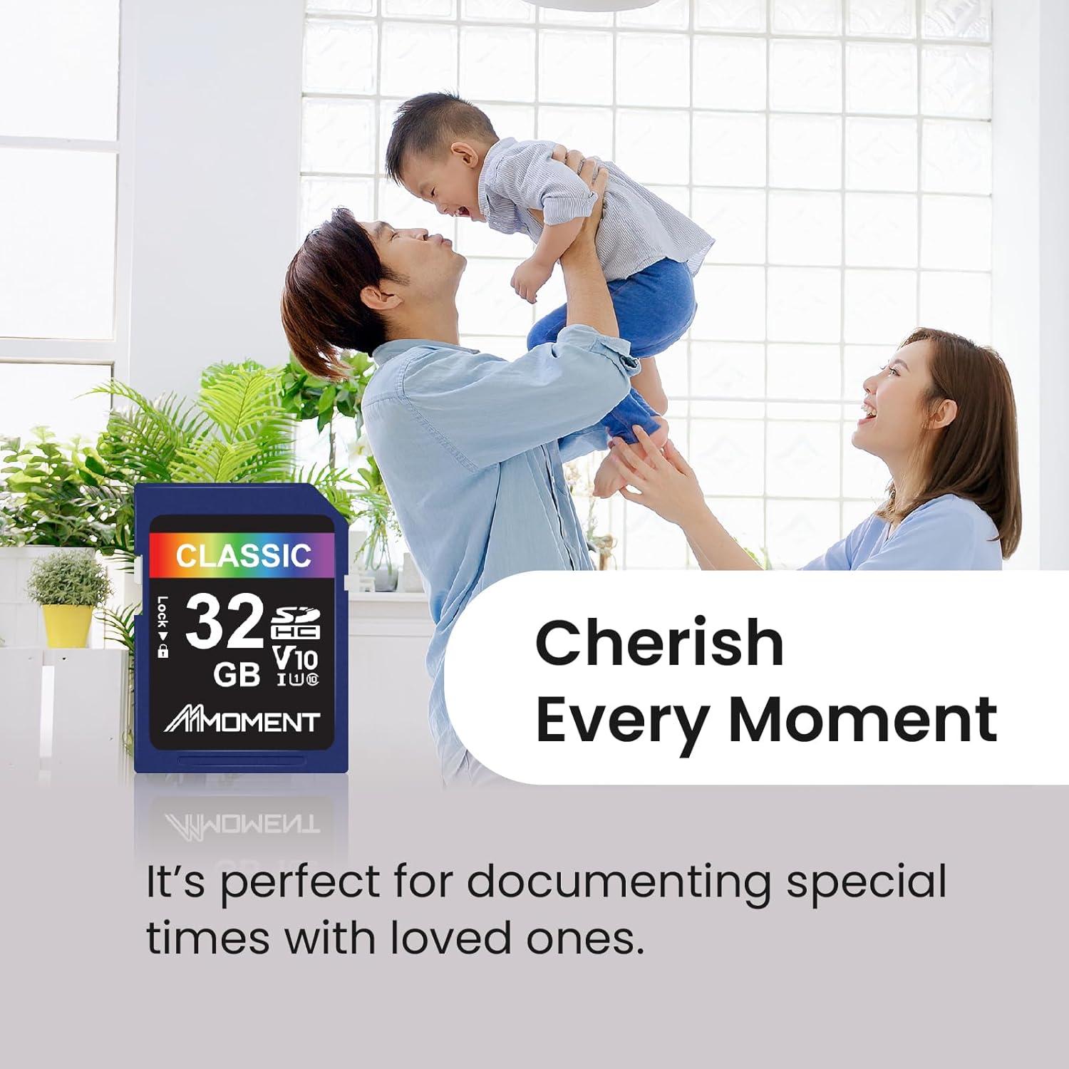 Tarjeta SD Moment 32GB UHS-I V10 Clase 10 97MB/s