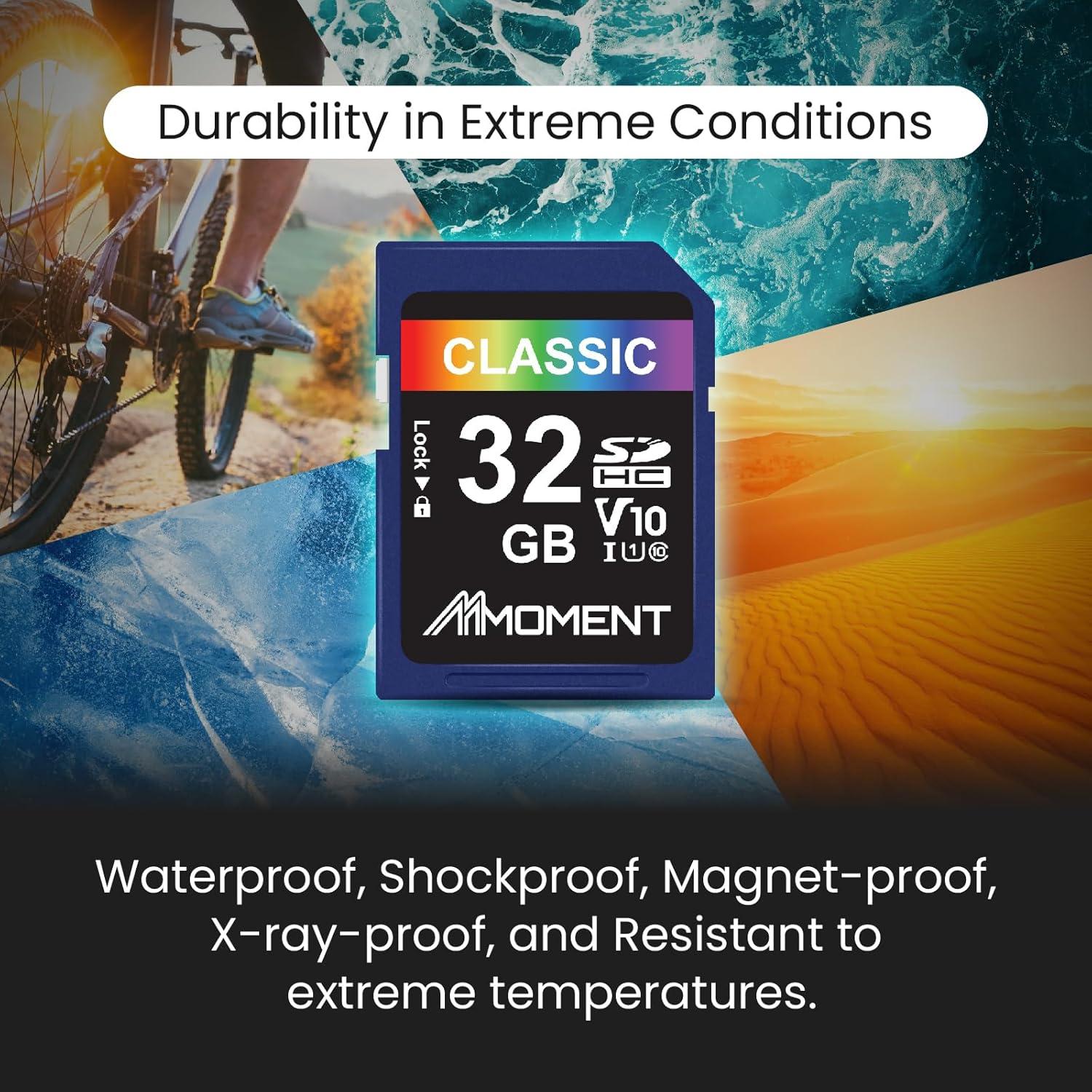 Tarjeta SD Moment 32GB UHS-I V10 Clase 10 97MB/s