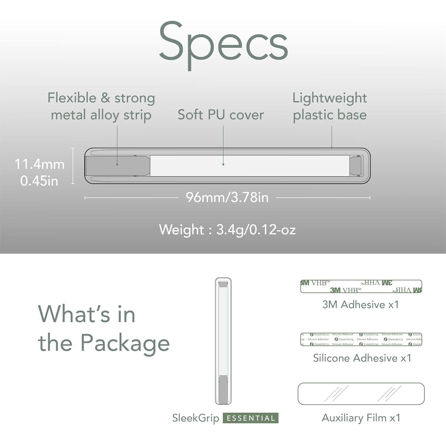 Agarradera Ultra Fina SleekGrip Esencial para Smartphone