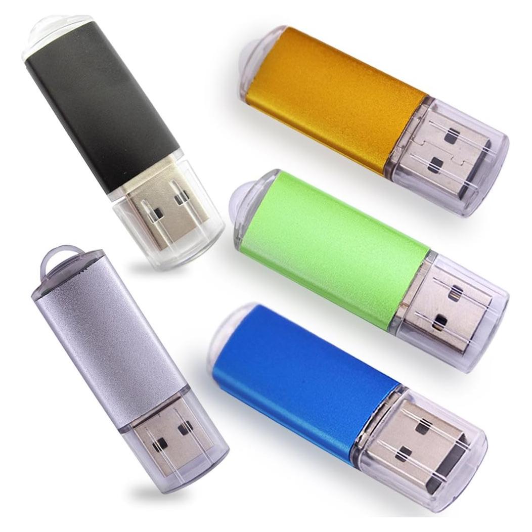 Paquete de 5 Unidades Flash USB 2.0 Ebamaz 128MB Metal
