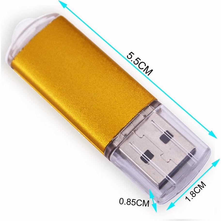 Paquete de 5 Unidades Flash USB 2.0 Ebamaz 128MB Metal