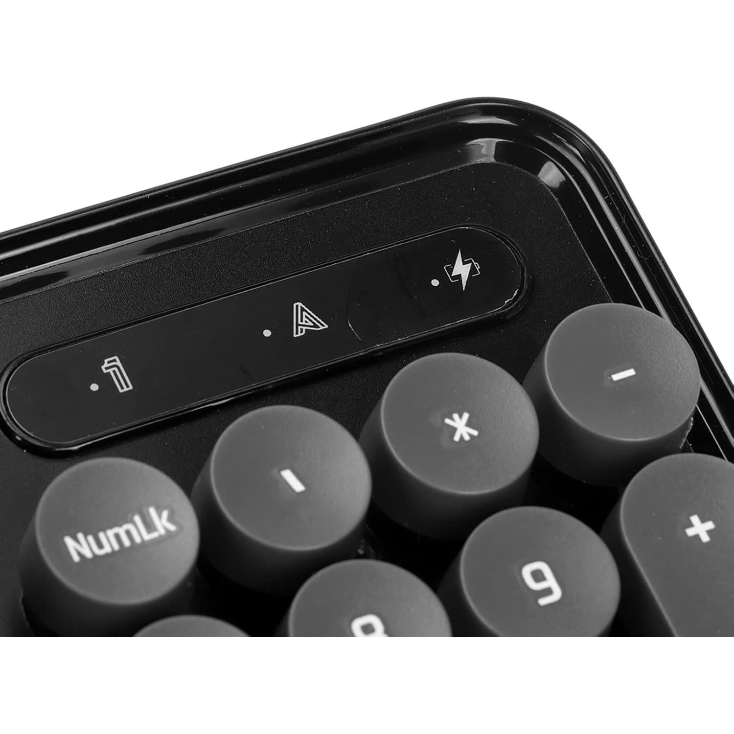 Combo Teclado y Ratón Inalámbrico Jectse Retro Negro