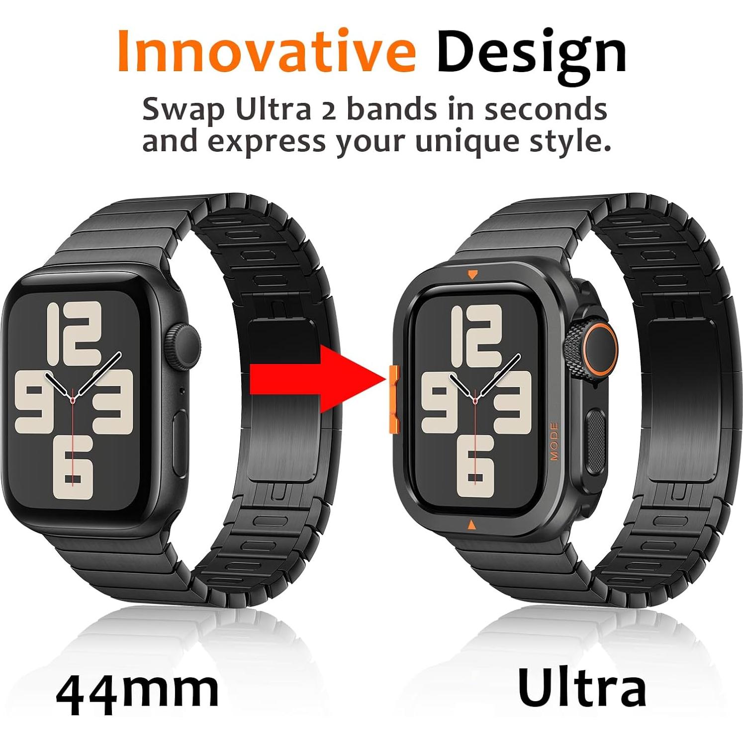 Funda Metálica Amizee para Apple Watch 44mm Negra - Resistente