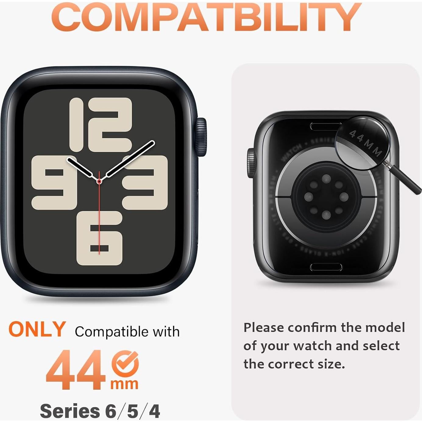 Funda Metálica Amizee para Apple Watch 44mm Negra - Resistente
