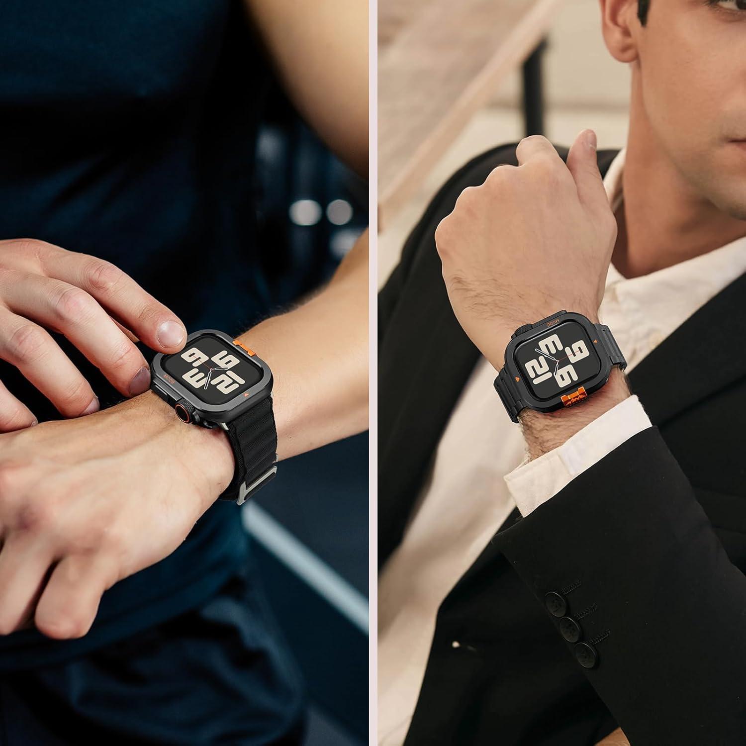 Funda Metálica Amizee para Apple Watch 44mm Negra - Resistente