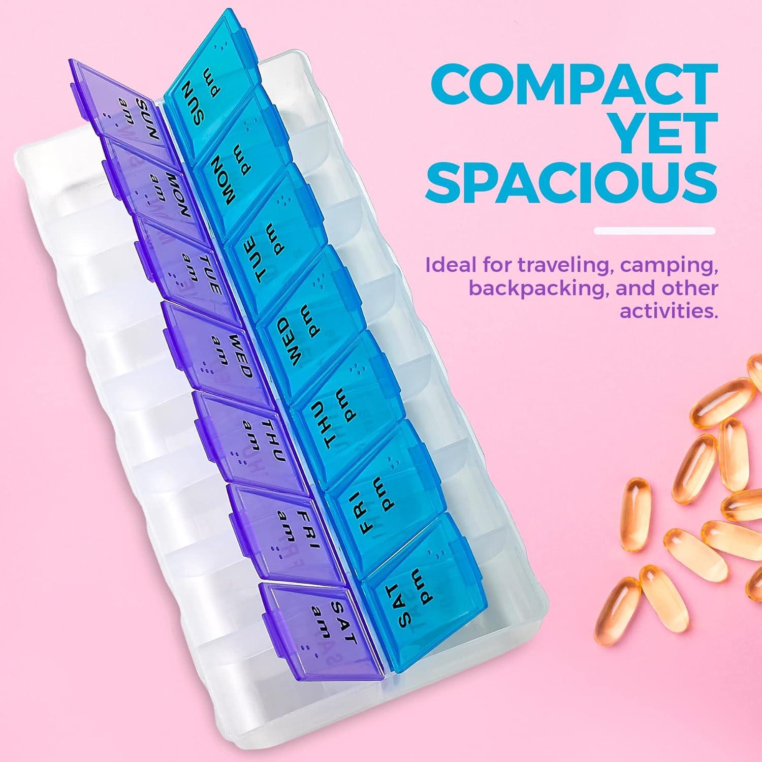 Organizador Semanal de Pastillas MEDca MPS, 14 Compartimentos