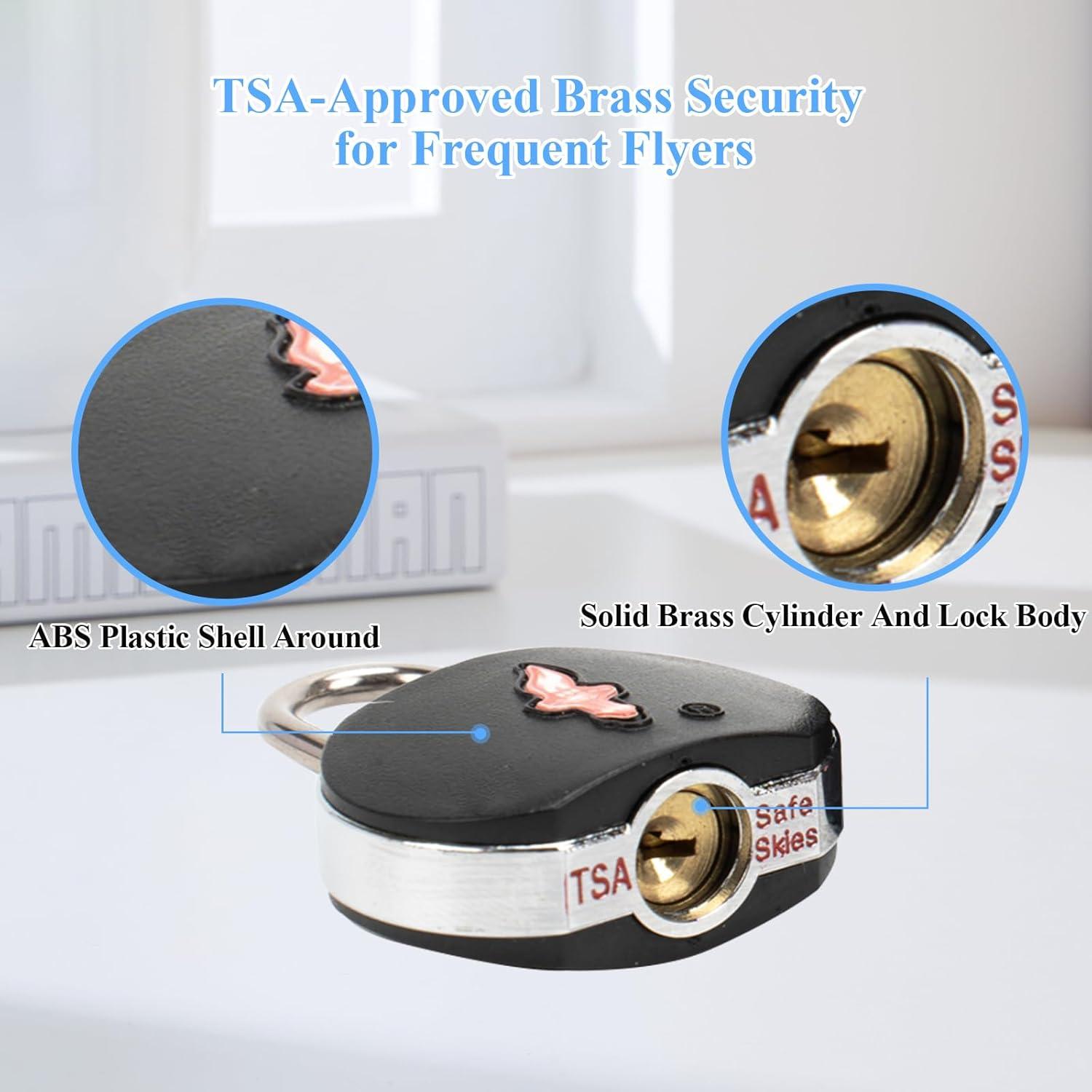 Candados de Equipaje TSA iGuruTr - Paquete de 3, Latón y ABS