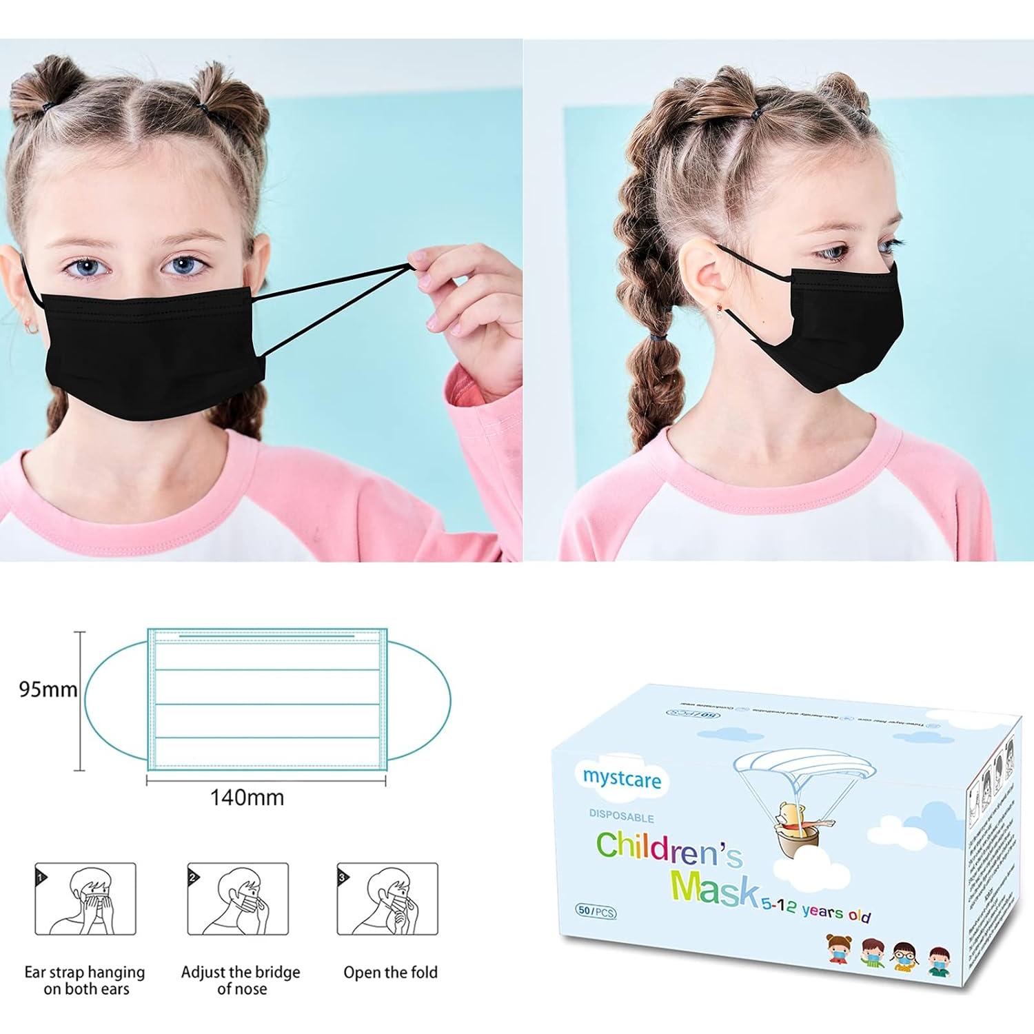Mascarillas desechables para niños Mystcare K50 - 50 unidades 3 capas