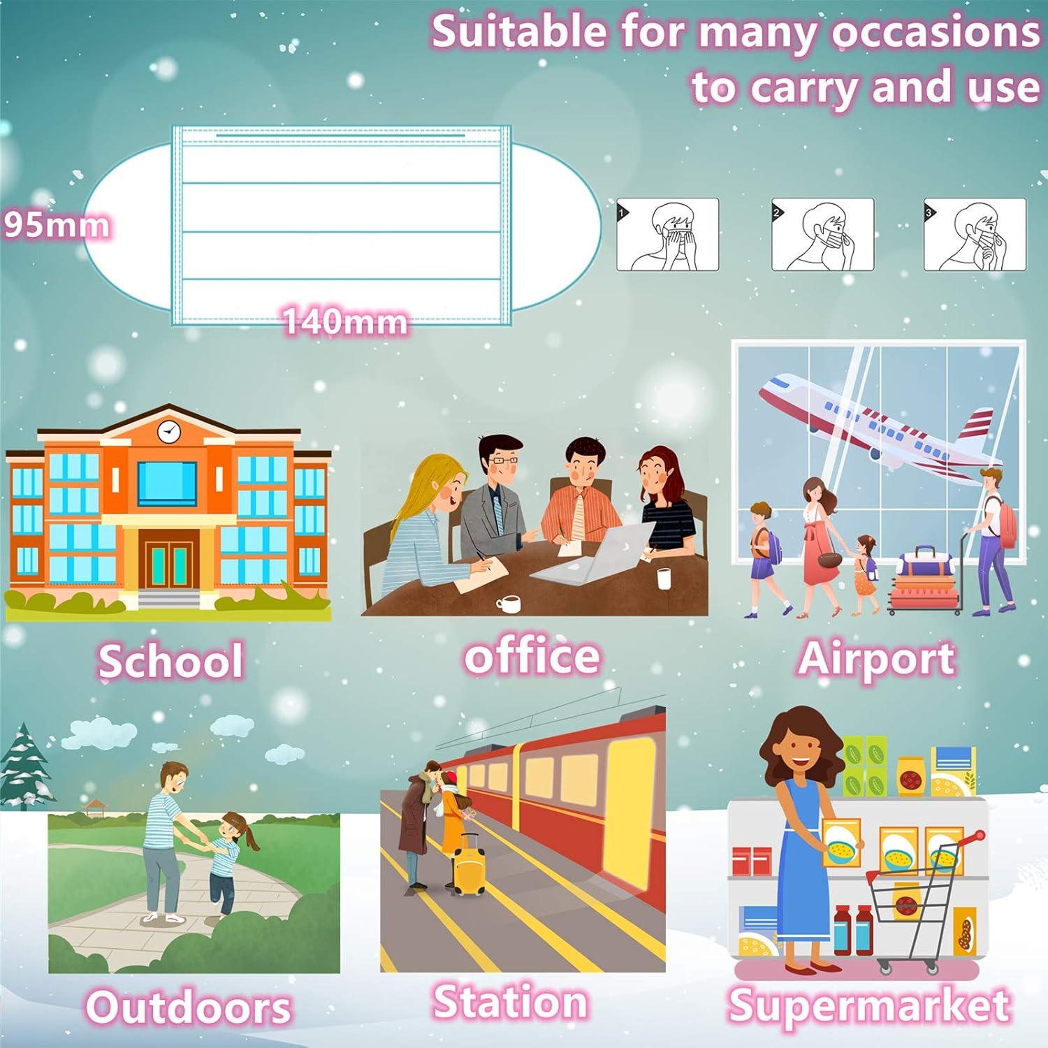 Mascarillas desechables para niños Mystcare K50 - 50 unidades 3 capas