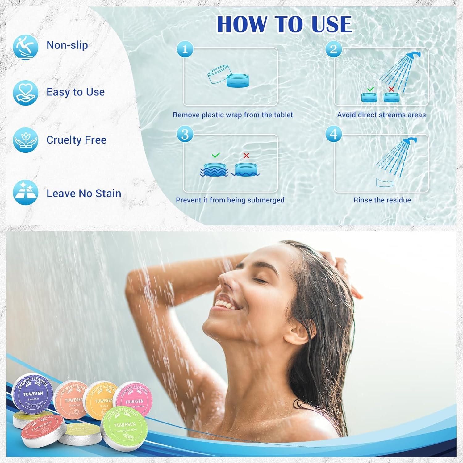 Bombas de Ducha Aromaterapia TUWESEN - Paquete de 16 Aromas