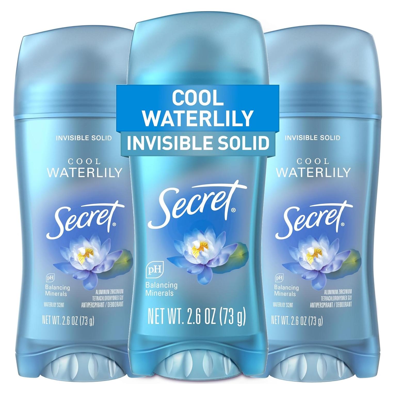 Desodorante Antitranspirante Secret Fresh Lirio de Agua 74.8g x3