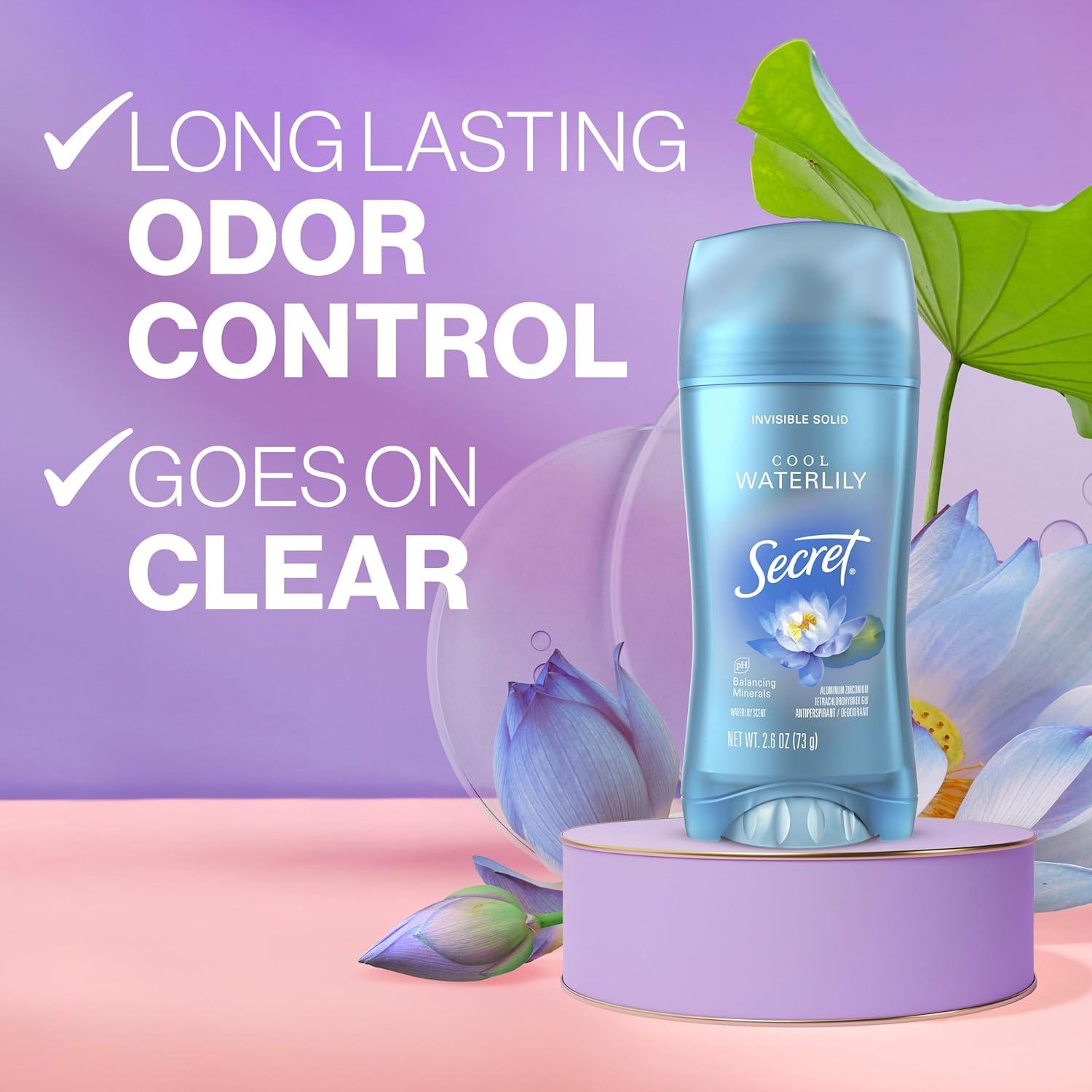 Desodorante Antitranspirante Secret Fresh Lirio de Agua 74.8g x3