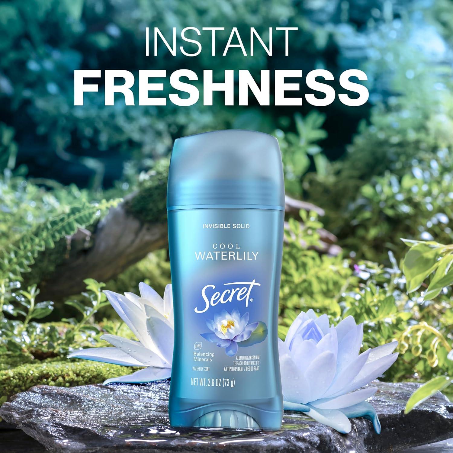 Desodorante Antitranspirante Secret Fresh Lirio de Agua 74.8g x3