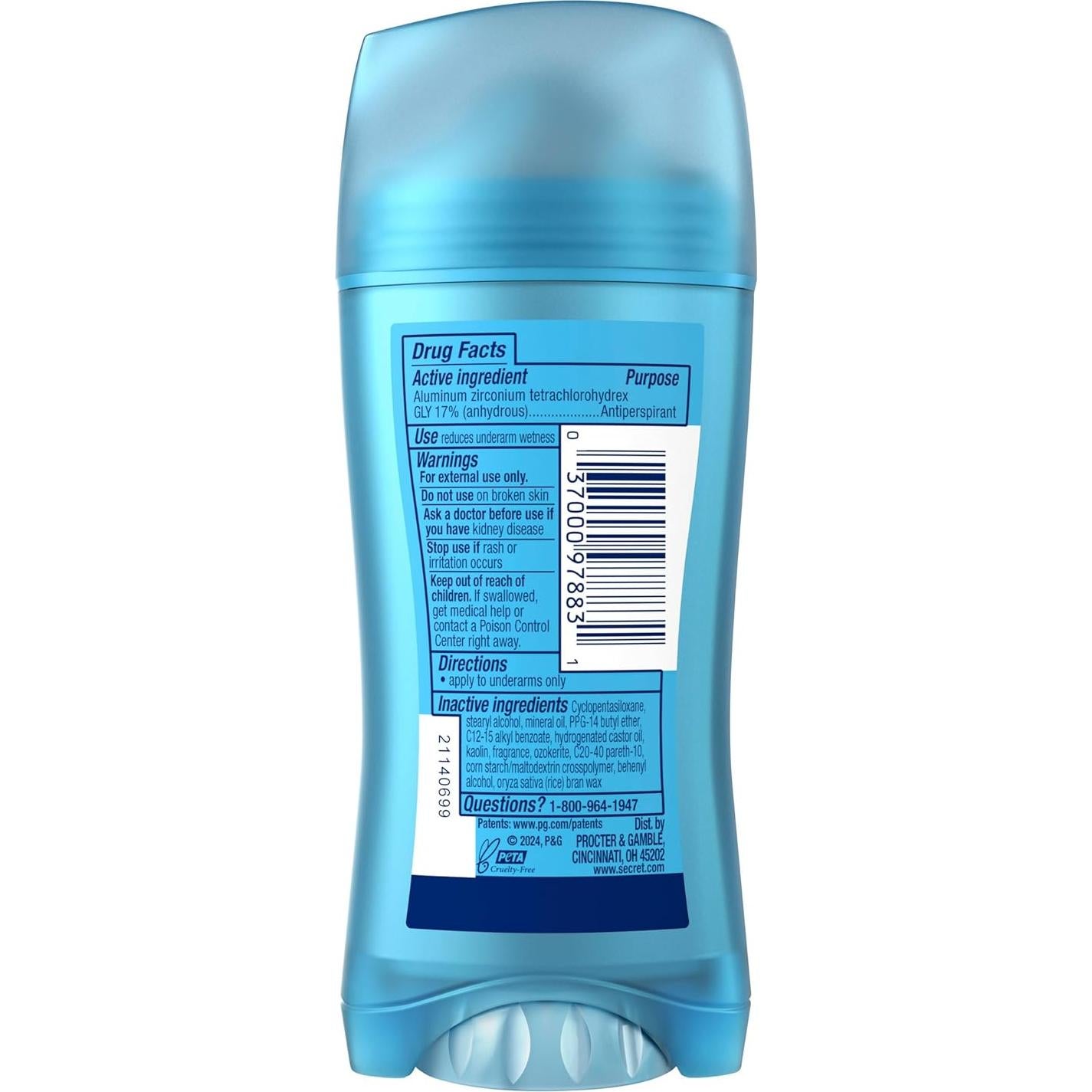 Desodorante Antitranspirante Secret Fresh Lirio de Agua 74.8g x3