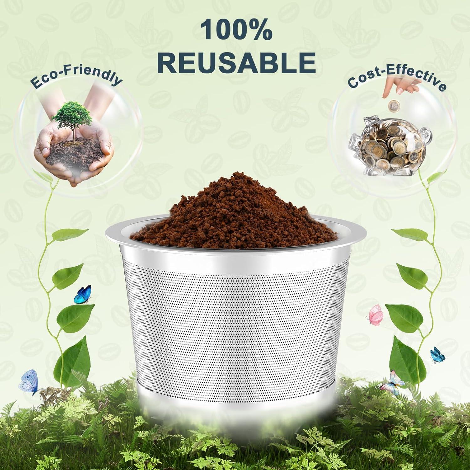K Cups Reutilizables NESSUS de Acero Inoxidable - 2 Piezas