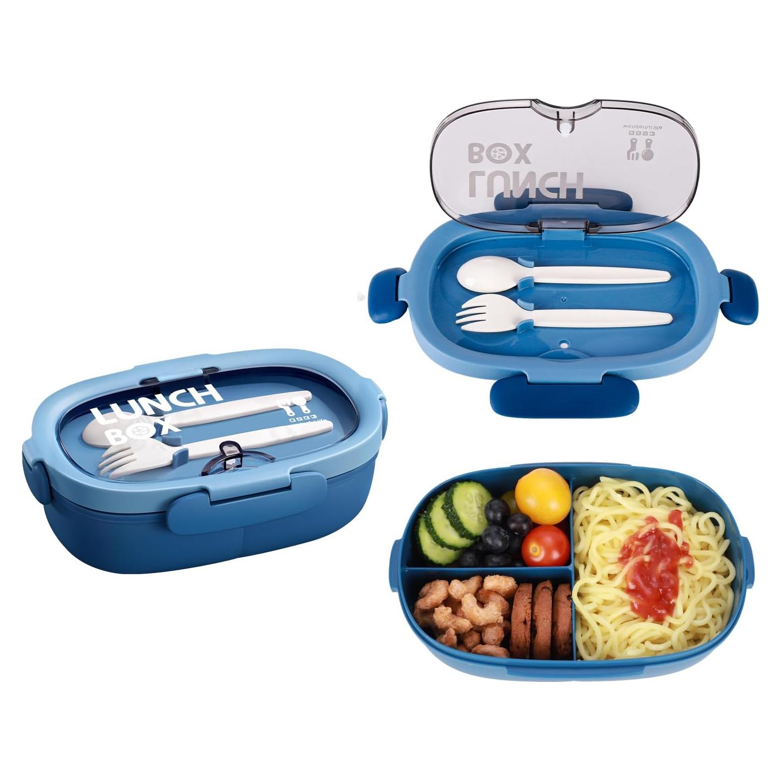 Caja Bento Almuerzo SAYAPE 850ml 3 Compartimentos Azul