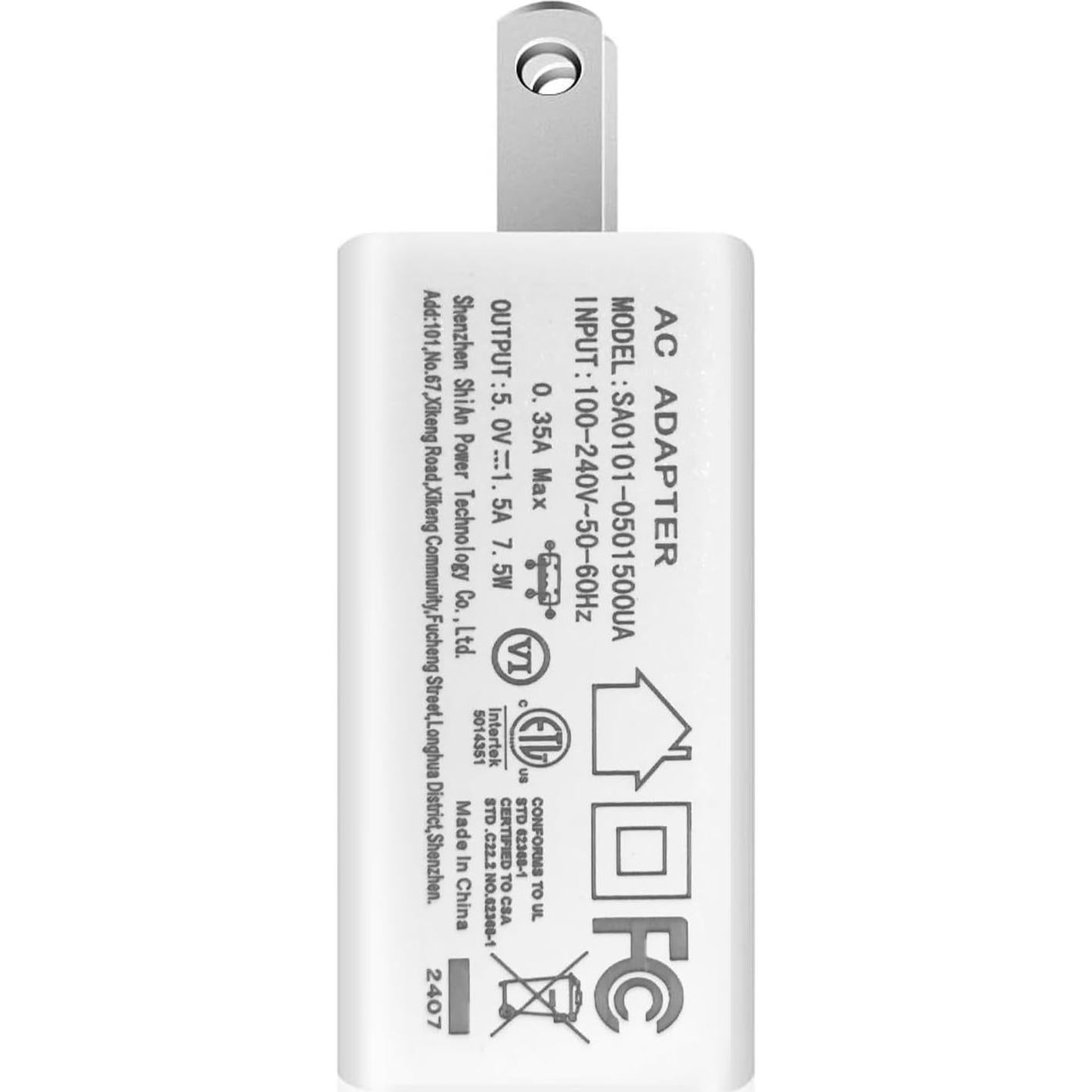 Adaptador de corriente USB 5V 1.5A Shenzhen para cámaras