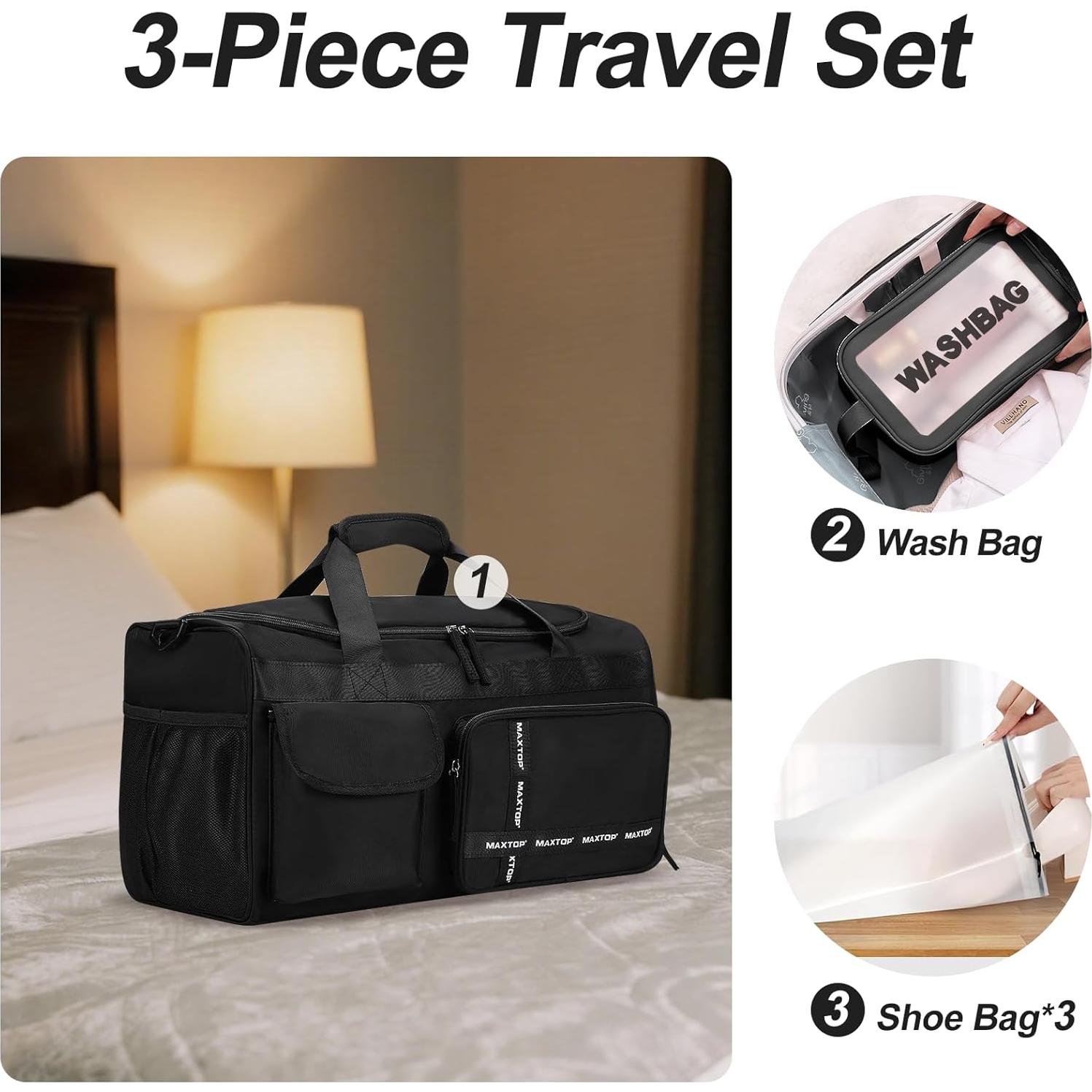 Bolsa de Gimnasio MAXTOP Duffle 48.3x26.7x27.9cm Negra