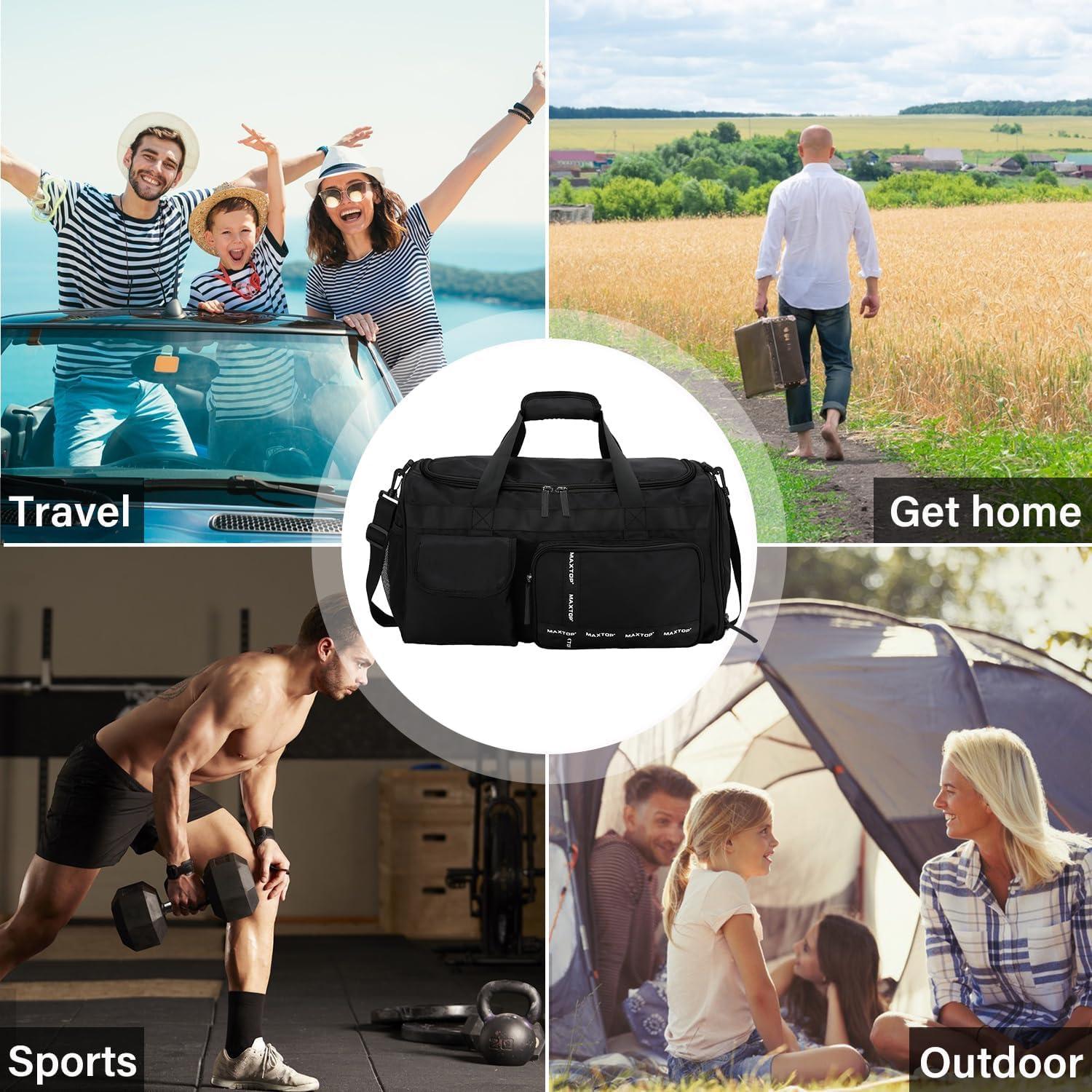 Bolsa de Gimnasio MAXTOP Duffle 48.3x26.7x27.9cm Negra