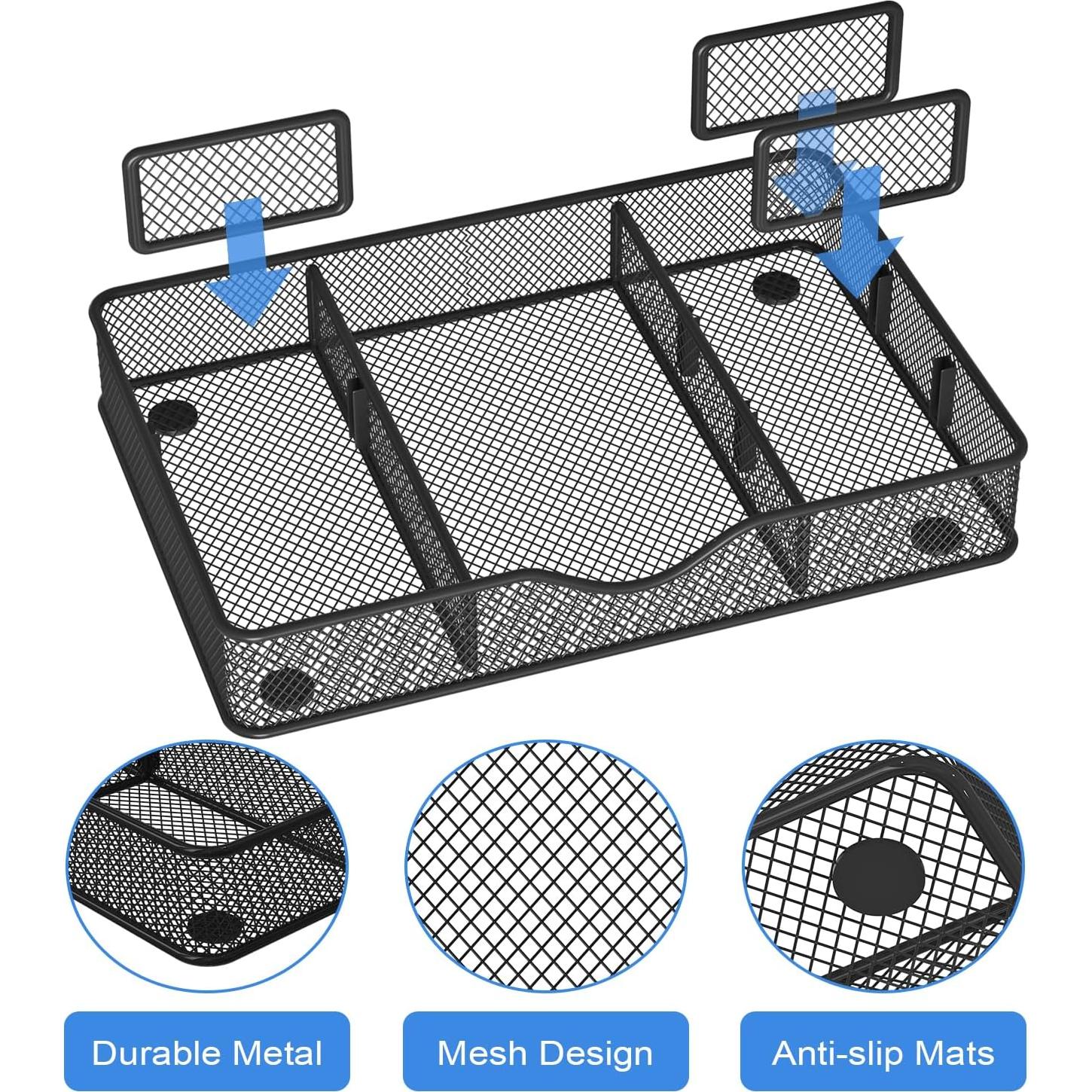 Organizador de Cajón de Metal VyGrow 6 Compartimentos Ajustables