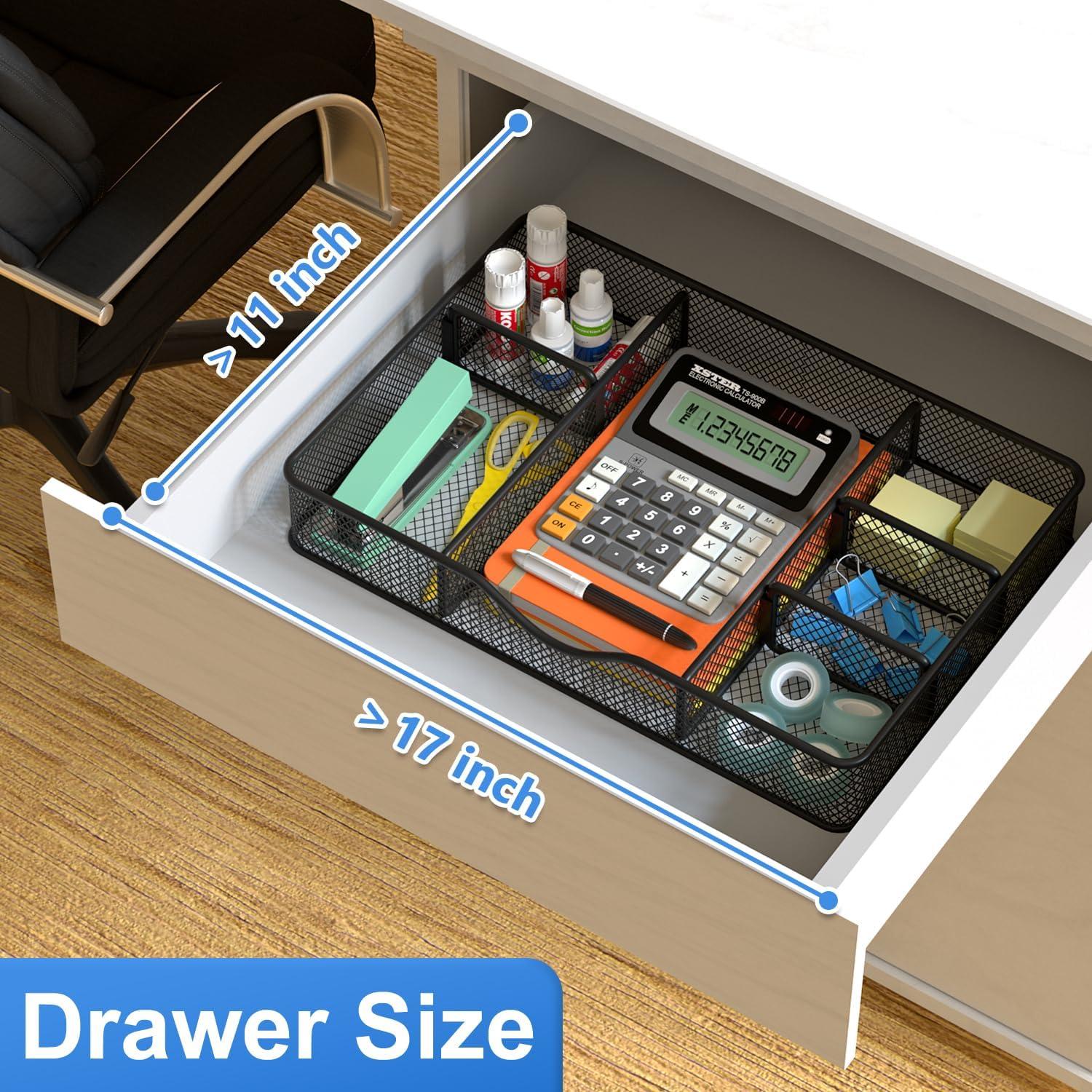 Organizador de Cajón de Metal VyGrow 6 Compartimentos Ajustables