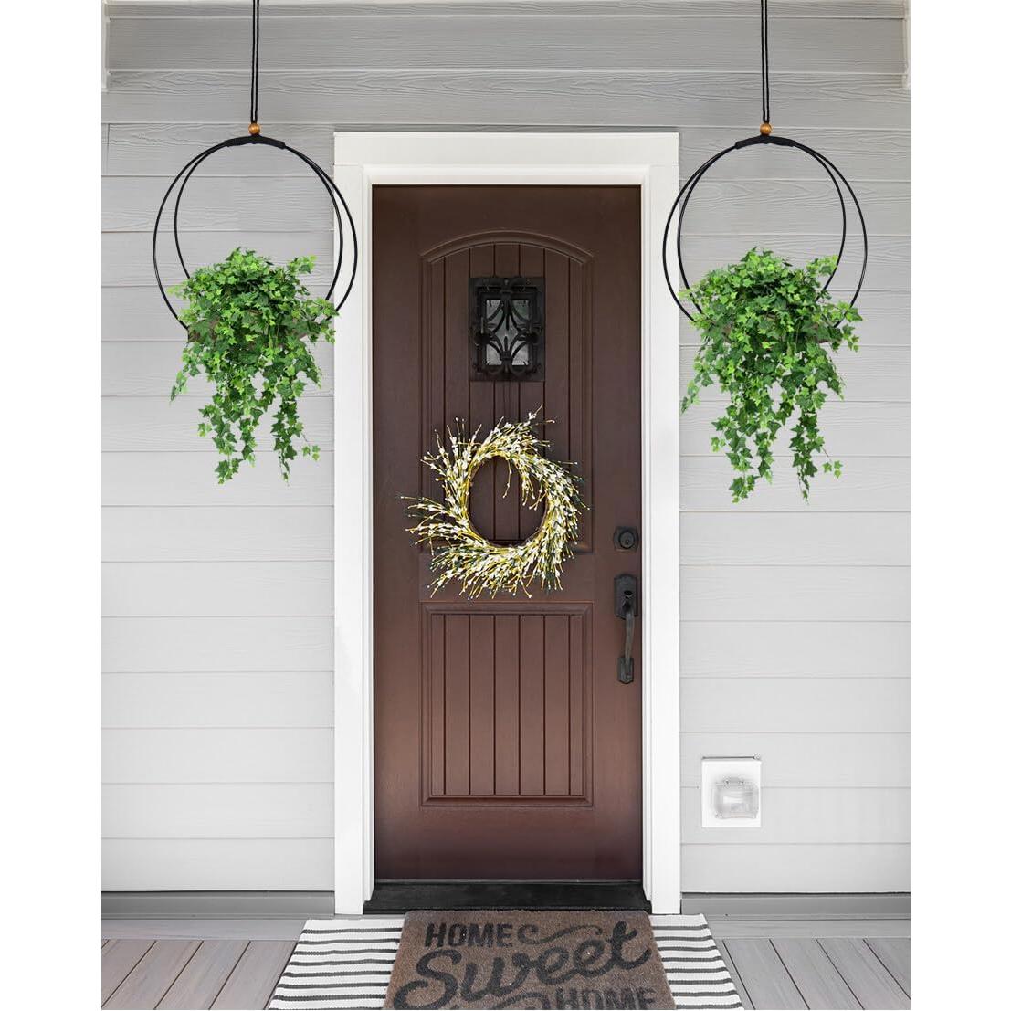 Maceta Colgante Vensovo para Plantas de Interior - 1 Pcs con Soporte de Madera