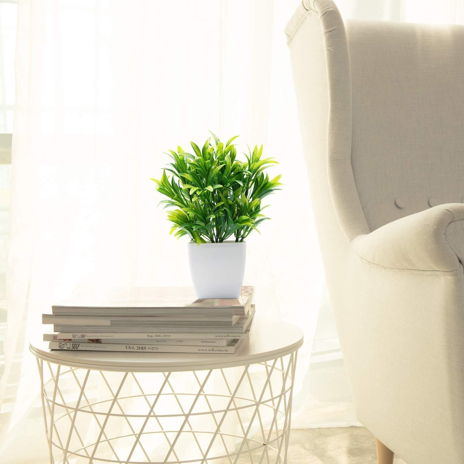 Planta Artificial Aloe en Maceta Plástica Blanca OFFIDIX 22.86 cm