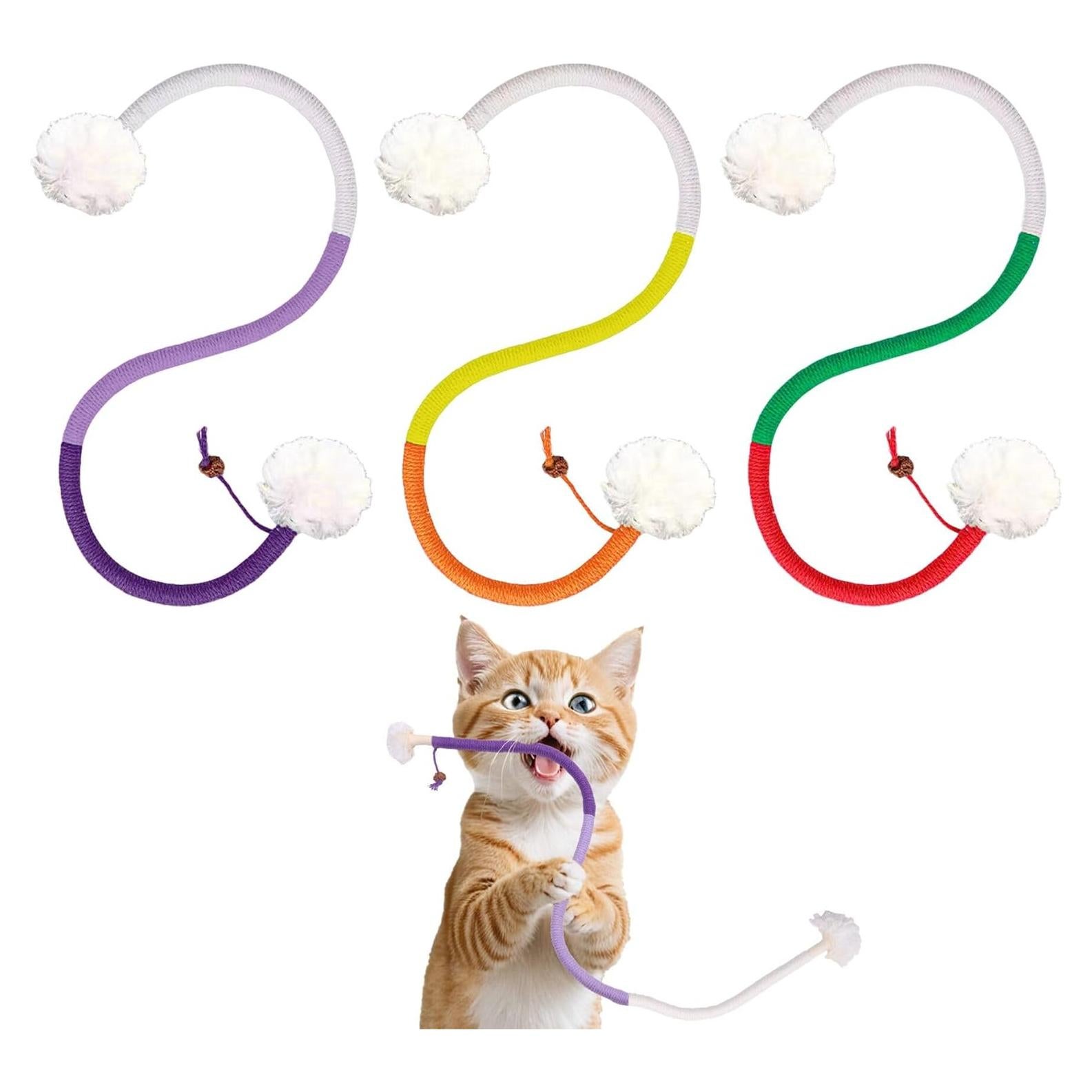 Juguetes para Gatos SEVENKA - 3 Palos de Silvervine 70cm