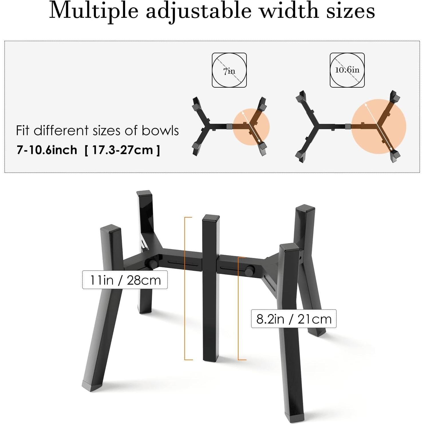 Soporte Elevado para Cuencos de Perro SHAINFUN 2-en-1 Ajustable