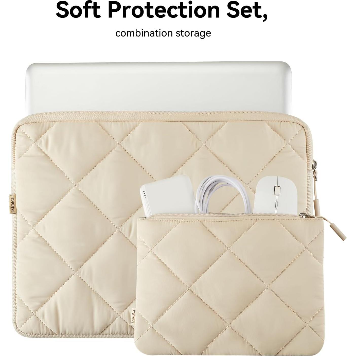 Funda acolchada para laptop LANDICI 14-15" Albaricoque