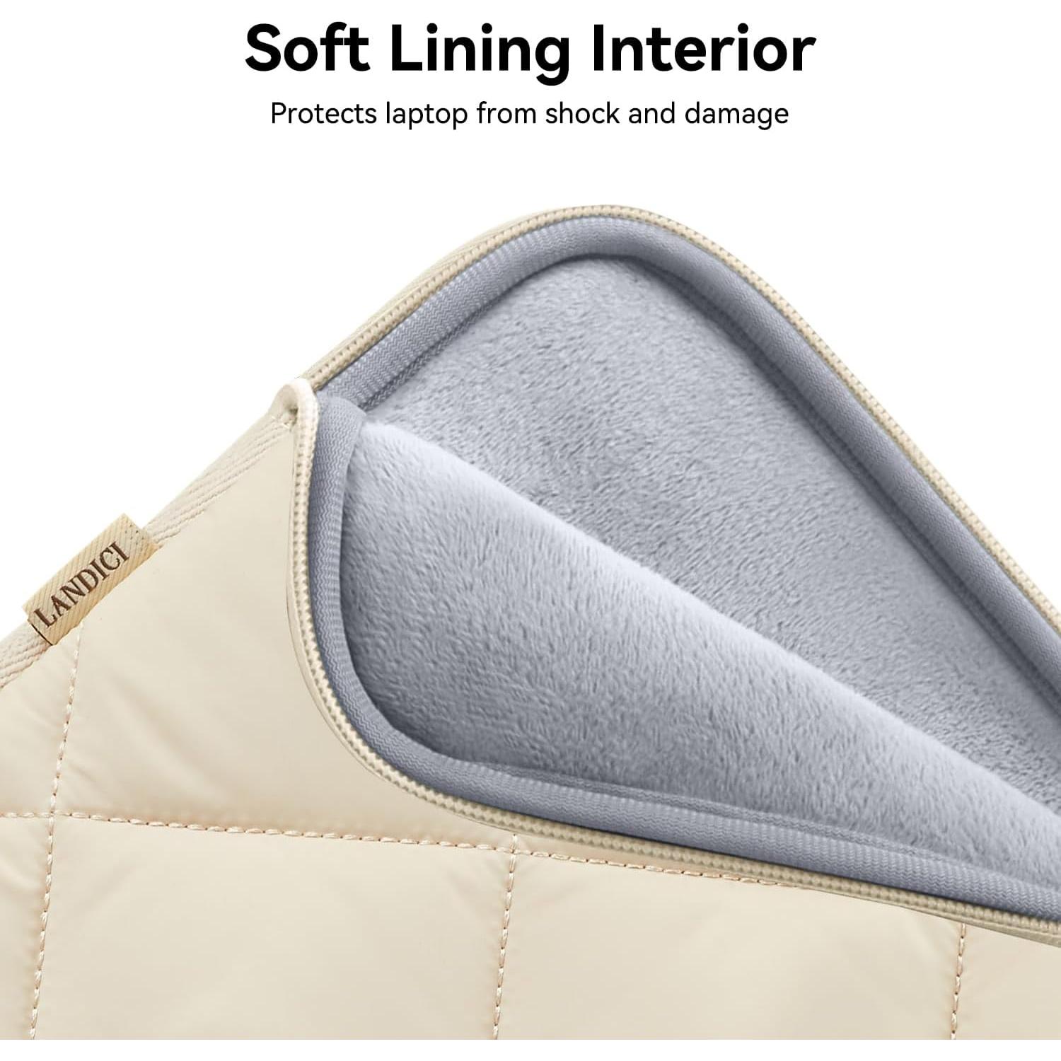 Funda acolchada para laptop LANDICI 14-15" Albaricoque