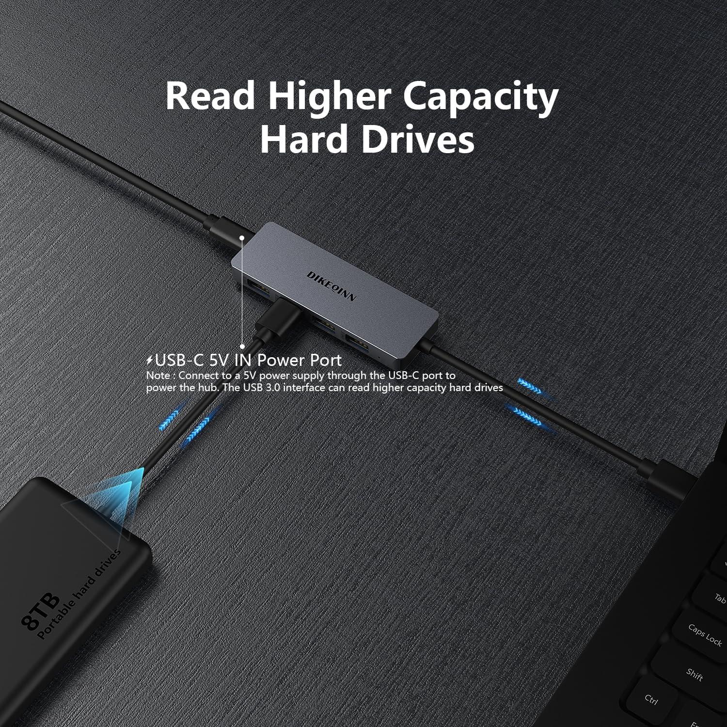 Hub USB 3.0 de 4 Puertos con Alimentación USB-C - Shenzhen Lingdong