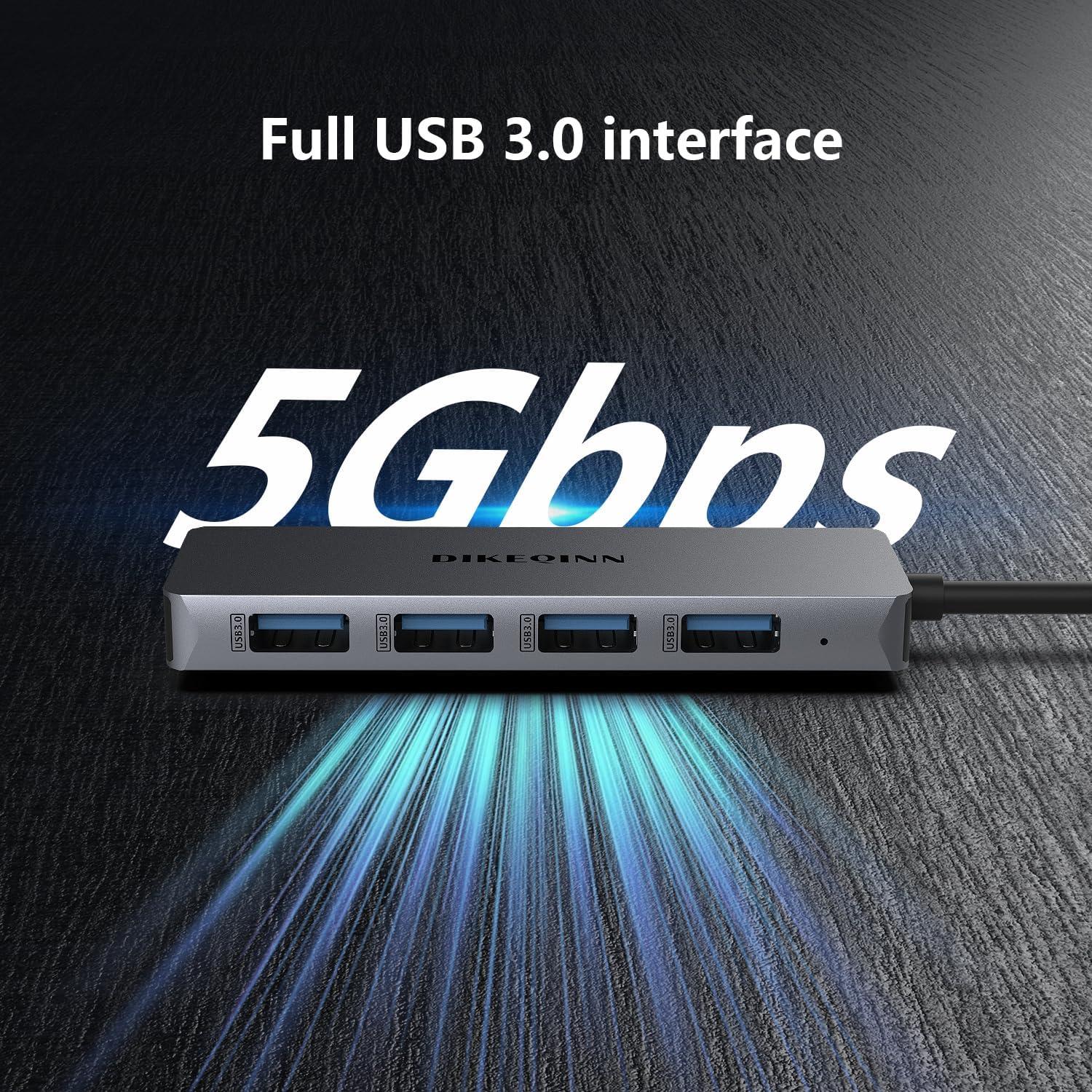 Hub USB 3.0 de 4 Puertos con Alimentación USB-C - Shenzhen Lingdong