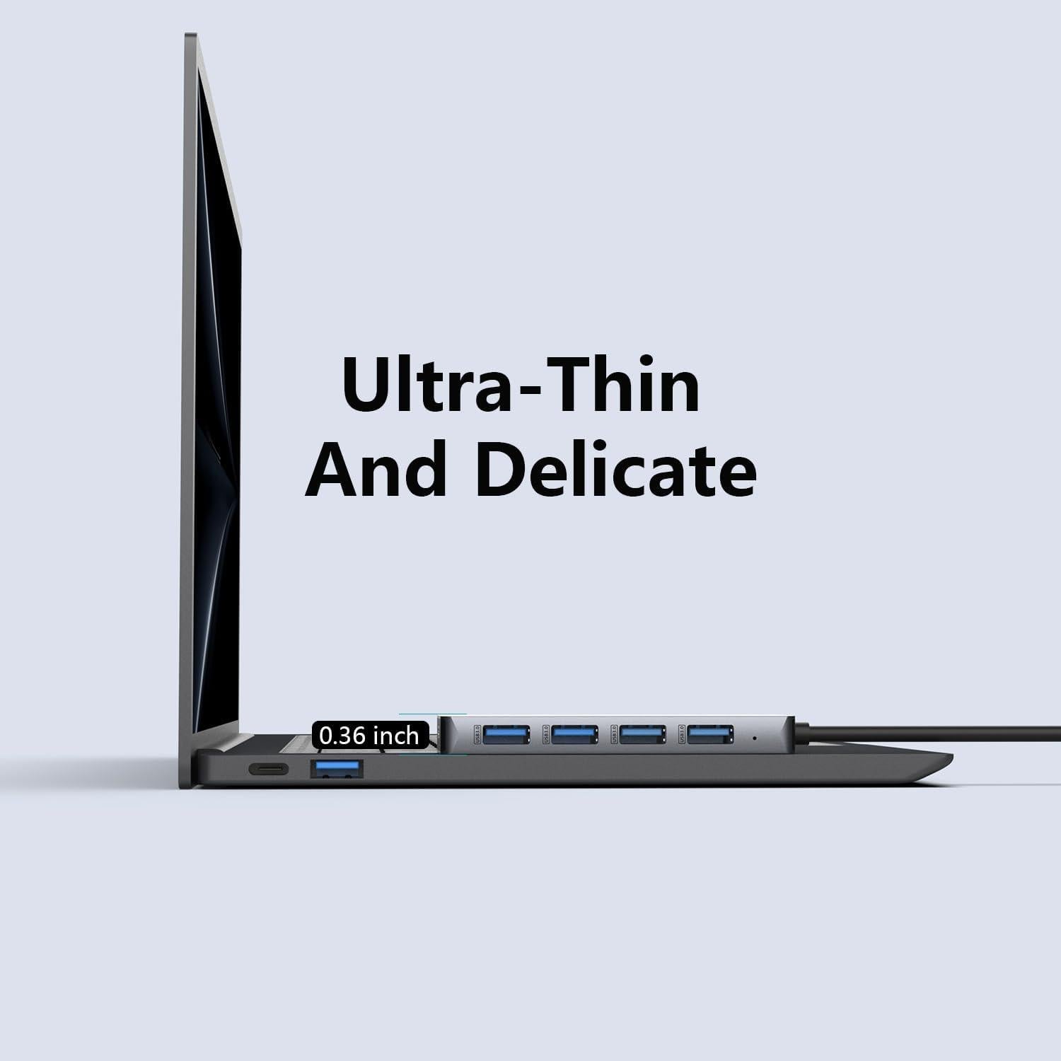 Hub USB 3.0 de 4 Puertos con Alimentación USB-C - Shenzhen Lingdong