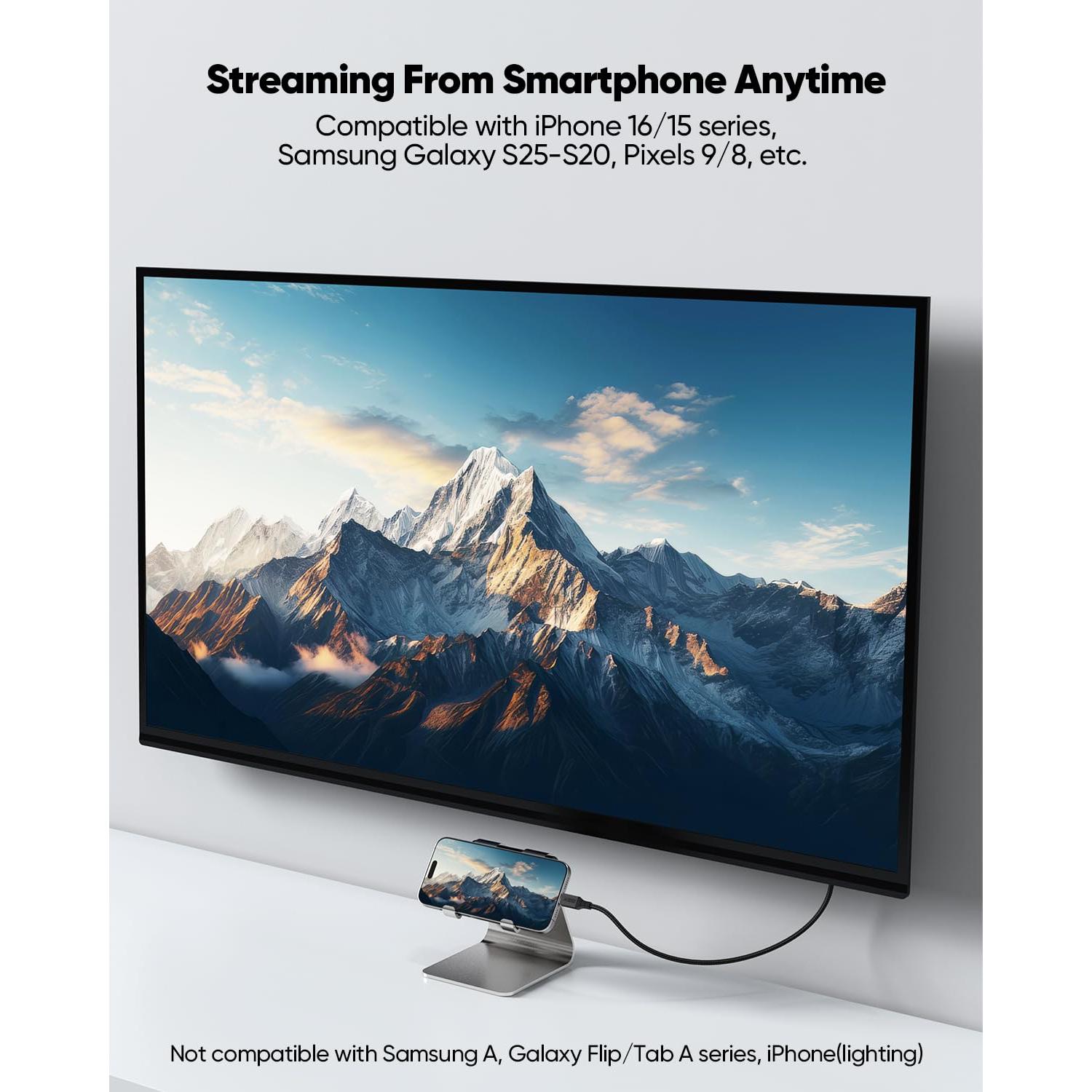 Cable USB C a HDMI UVOOI 0.3M 4K@60Hz Compatible Mac y Android