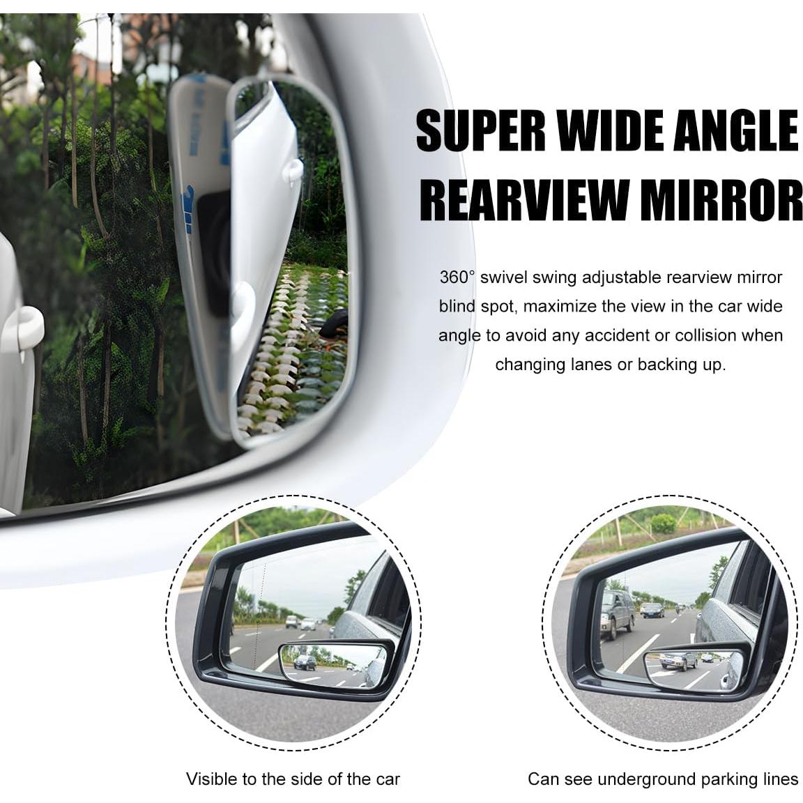 Espejos de Punto Ciego Enmarcados POVTII - 2 Piezas Ajustables